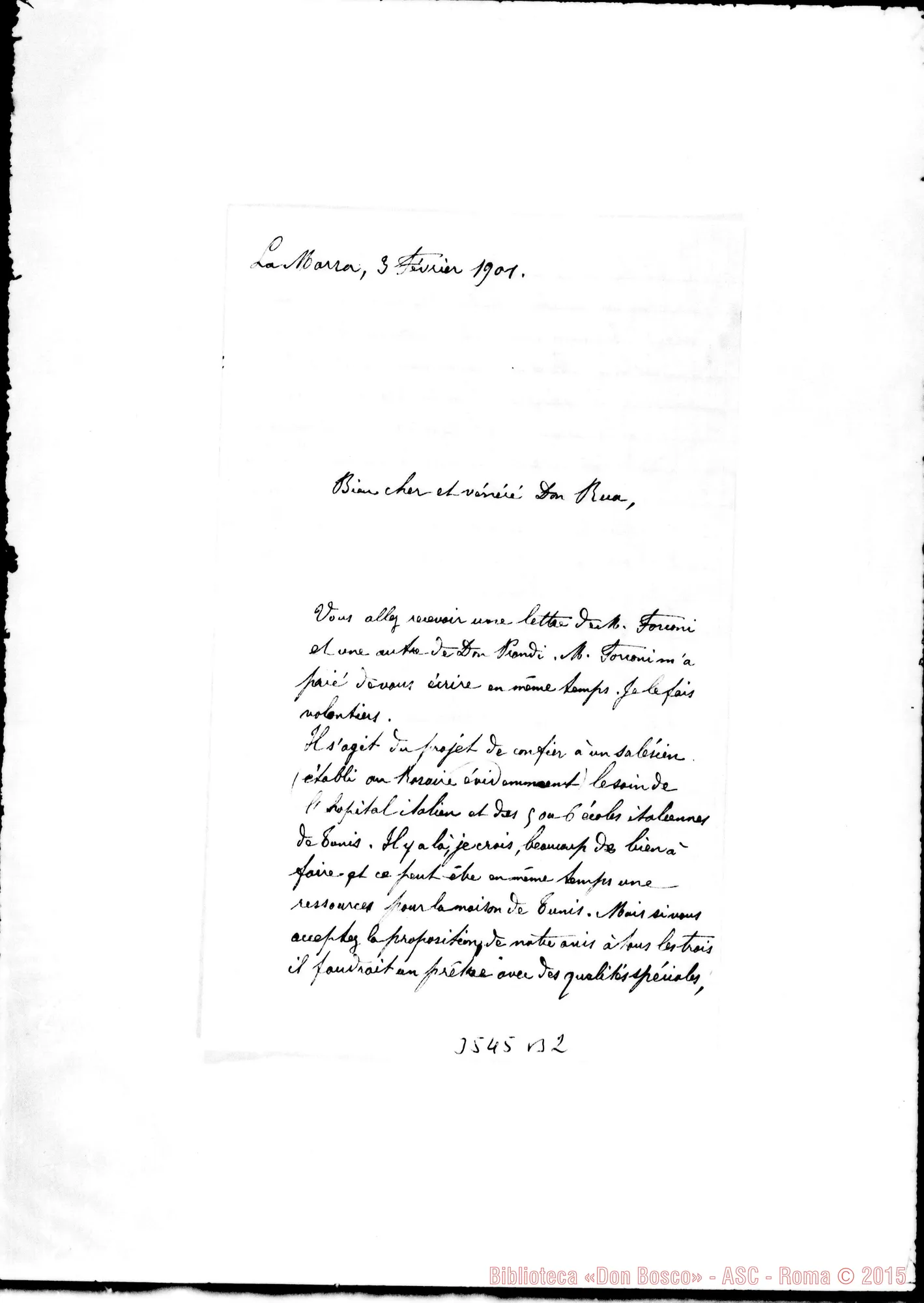 Fotogramma B 2 — Tunis-Per Cappellano: Don Carloy-Don Rua. La Marsa, 3-02-1901