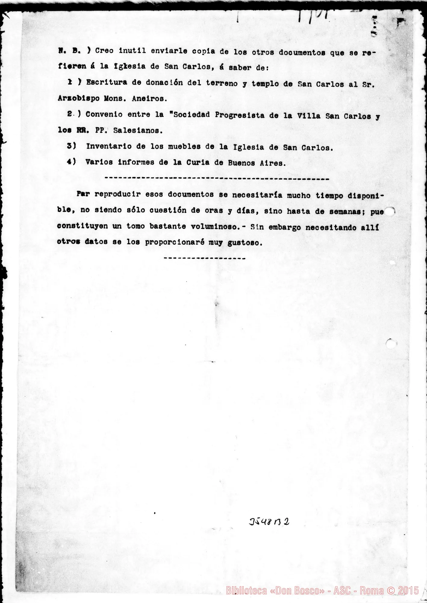 Fotogramma B 2 — Don Luis Duprat, Vie. Gen.: risoluzione. Buenos A., 28-01-1901