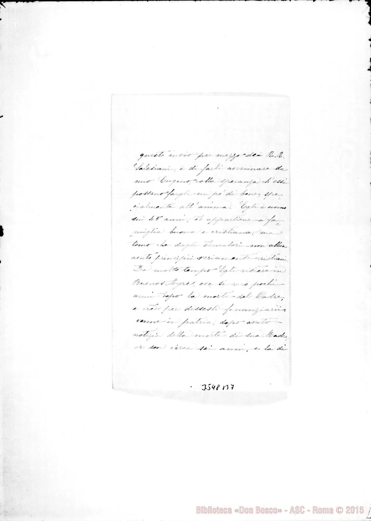 Fotogramma B 7 — Don Bovio-Don Vespignani. Torino, 25-03-1903. All. Maria Fabiani-Don Rua. Genova, 14-03-1903 Autogr. Rua