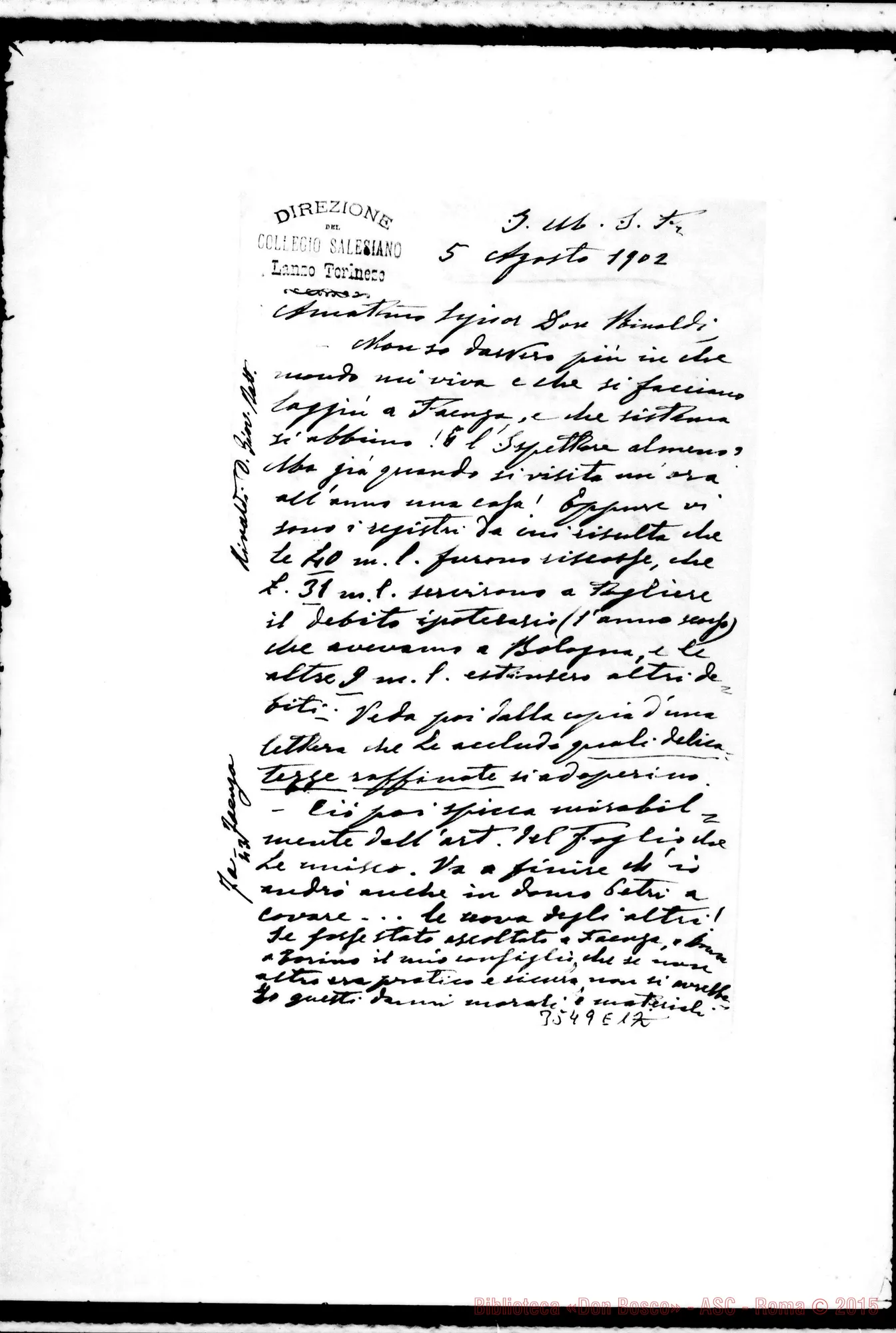 Fotogramma E 12 — Don Giov. Batt. Rinaldi-Don Rinaldi F. Lanzo, 5-08-1902