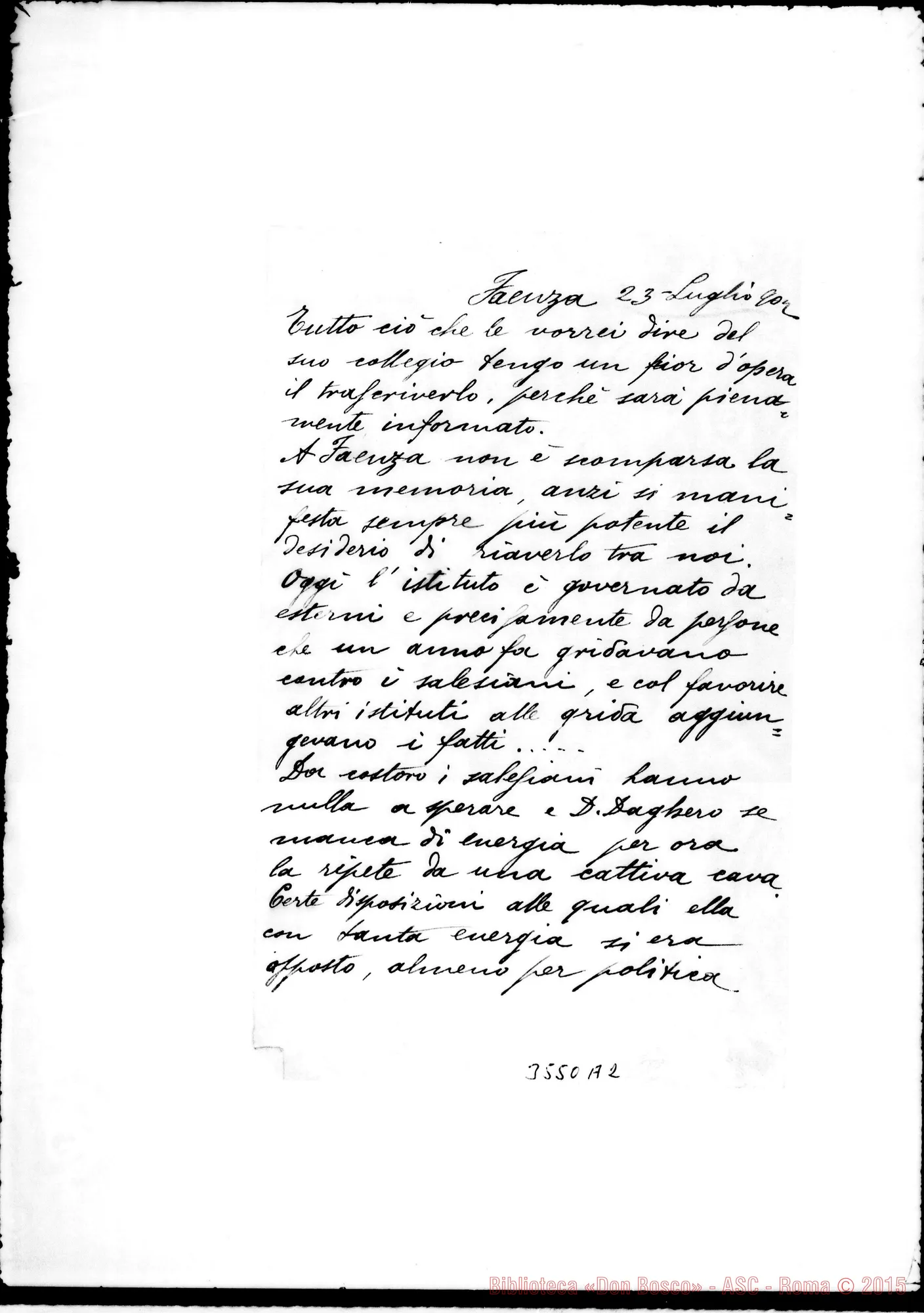 Fotogramma A 2 — Ms. di Don Giov. Batt. Rinaldi, il 23-07-1902
