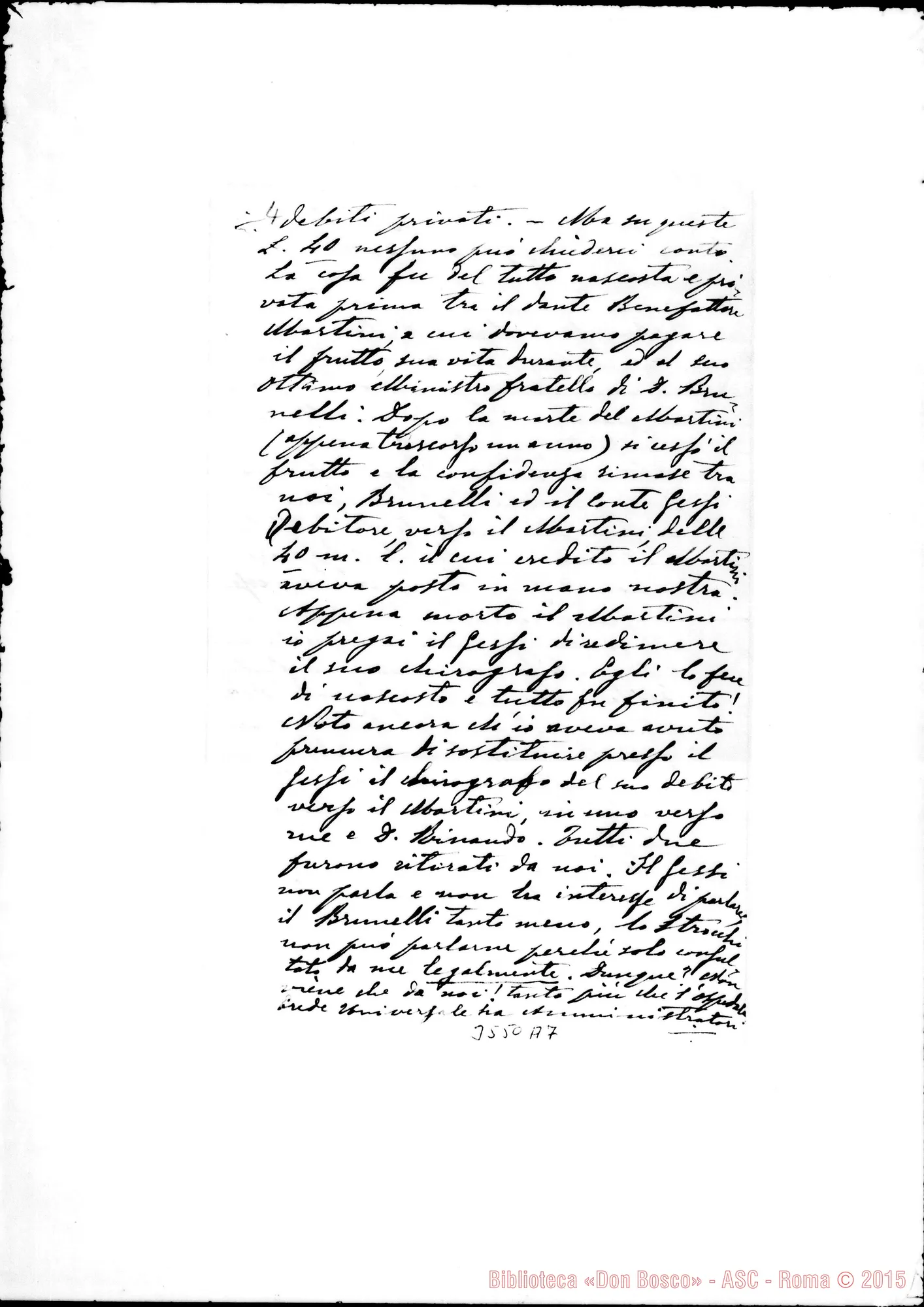 Fotogramma A 7 — Don F. Rinaldi-Don G.B. Rinaldi. All. risposta. Faenza, 20-02-1903