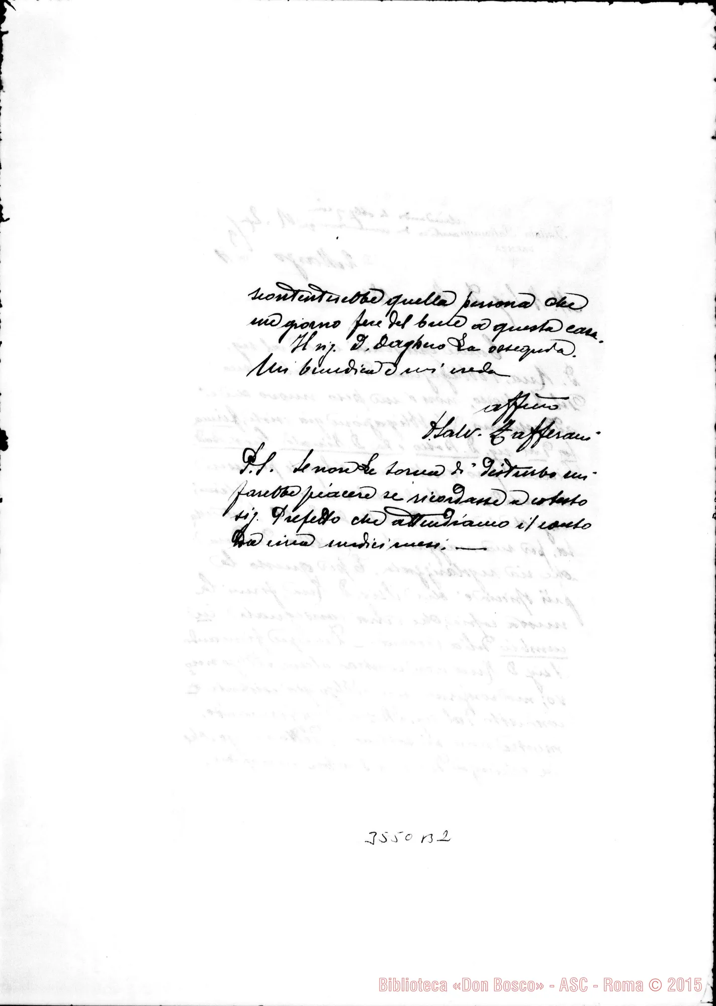 Fotogramma B 2 — Don Zafferani-Don Rinaldi F. Faenza, 2-03-1904 Autogr. Rinaldi