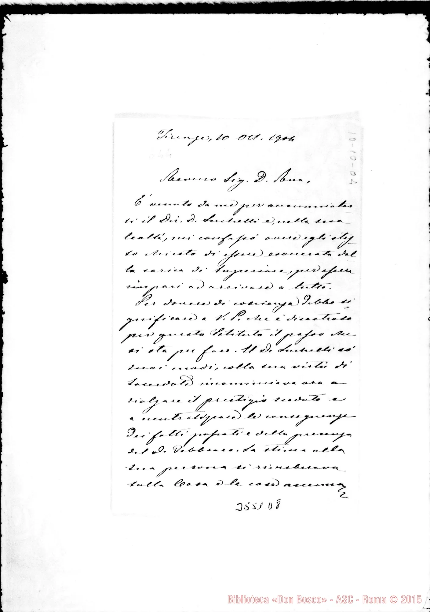 Fotogramma D 8 — Alfonso M. Mistrangelo, vesc. di Firenze-Don Rua, il 10-10-1904