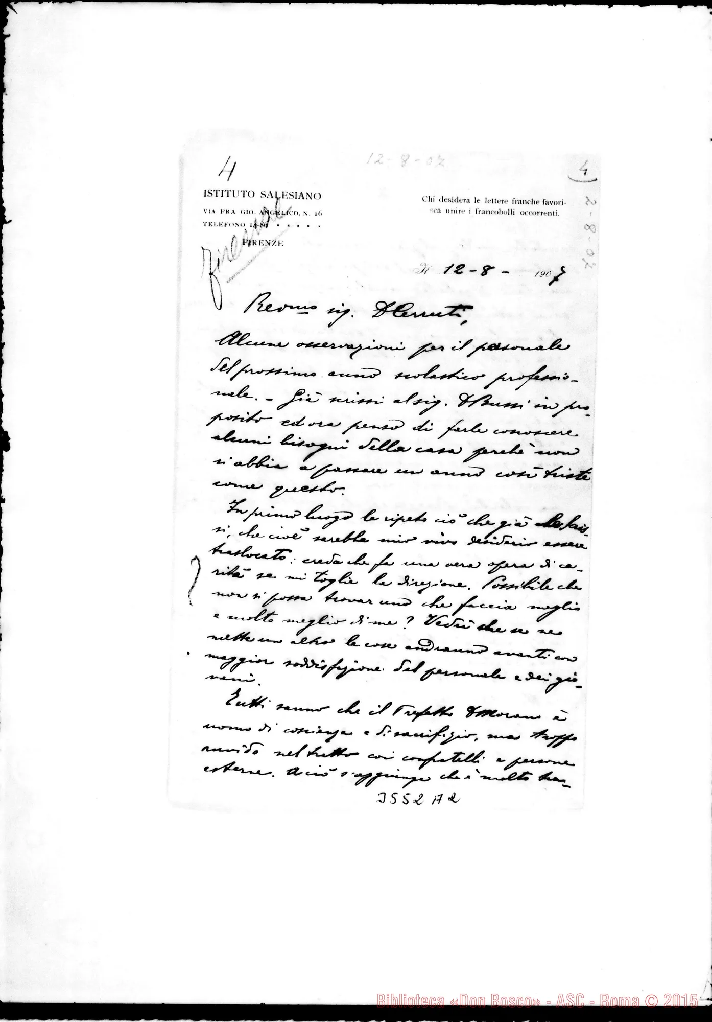 Fotogramma A 2 — Don Alciato-Don Cerruti. Firenze, 12-08-1907