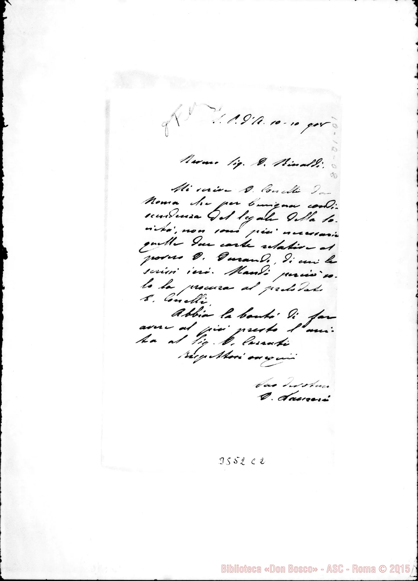 Fotogramma C 2 — Don Laureri-Don Rinaldi. Sampierdarena, 10-10-1908