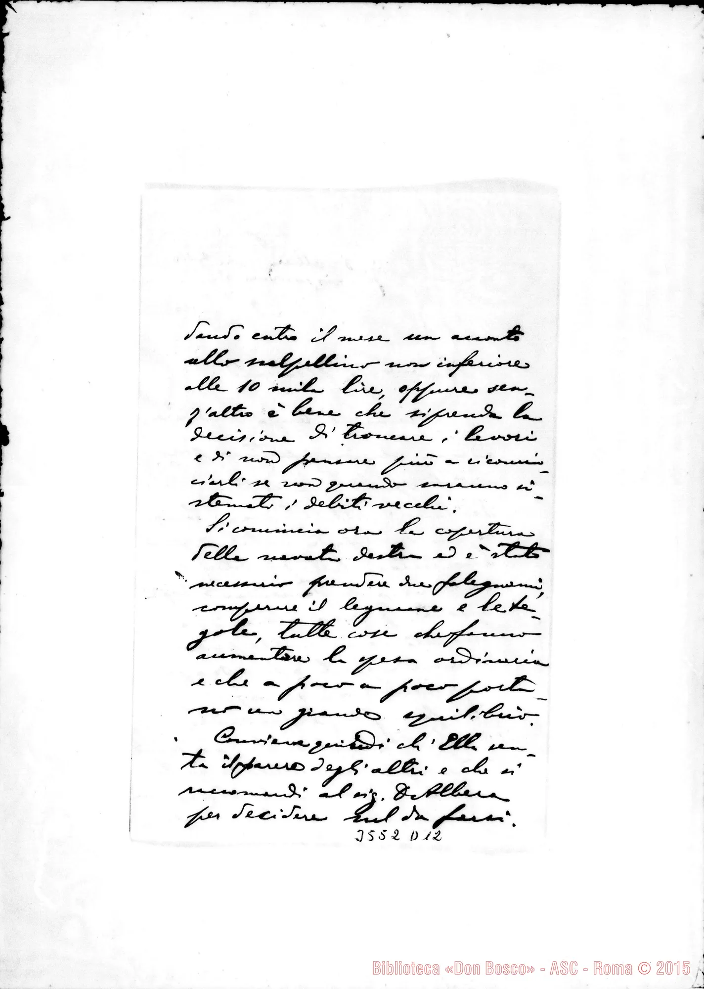 Fotogramma D 12 — Don Alciato-Don Rinaldi. Firenze, 5-09-1910 Autogr. Rinaldi