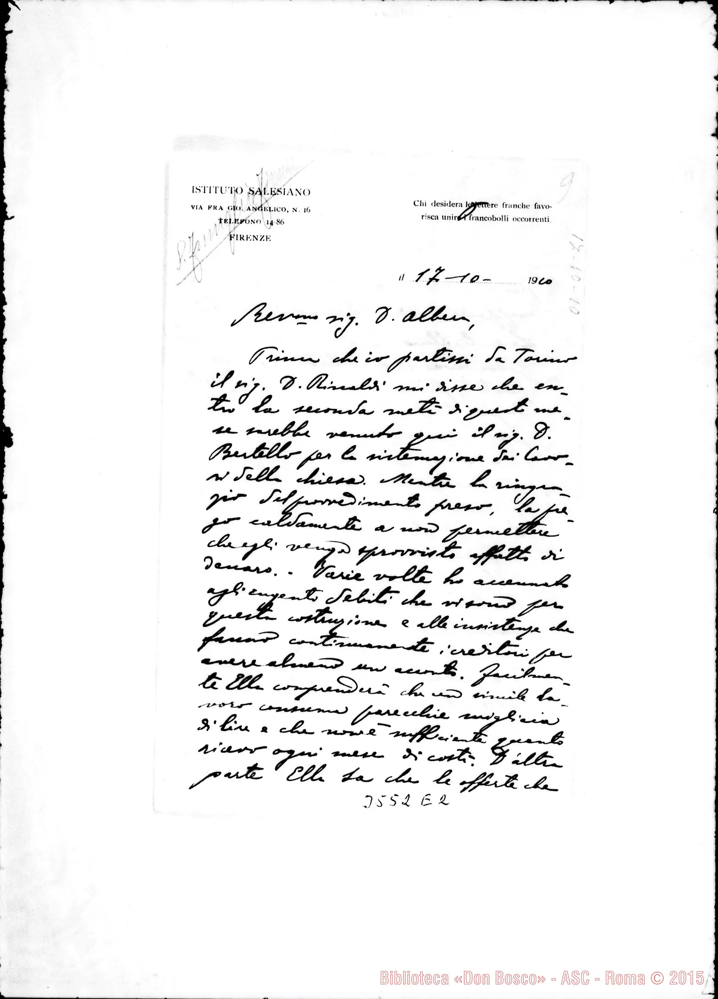 Fotogramma E 2 — Don Alciato-Don Albera Paolo. Firenze, 17-10-1910