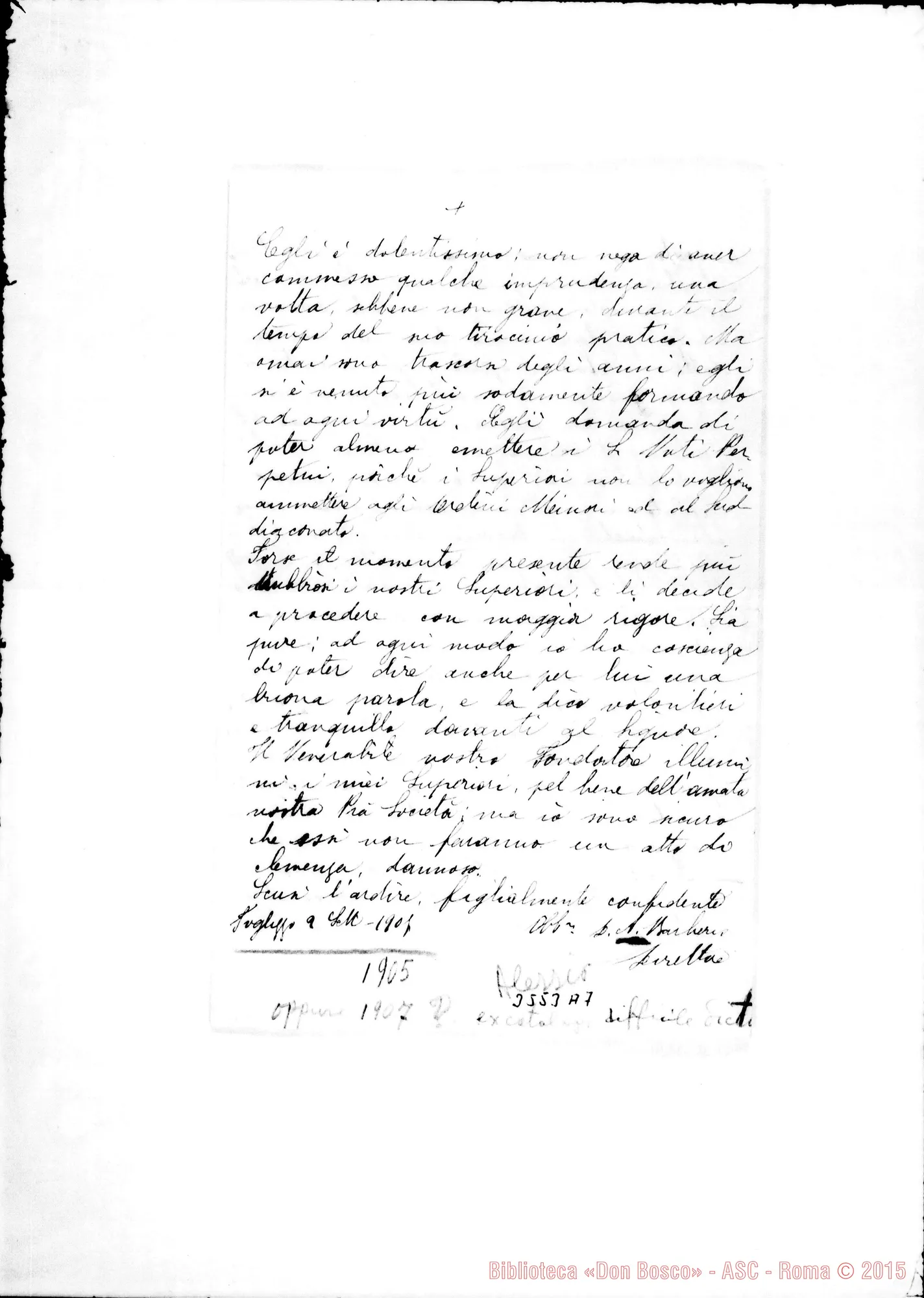 Fotogramma A 7 — Don Alessio Barberis-Don Rua. Foglizzo, 9-09-1907