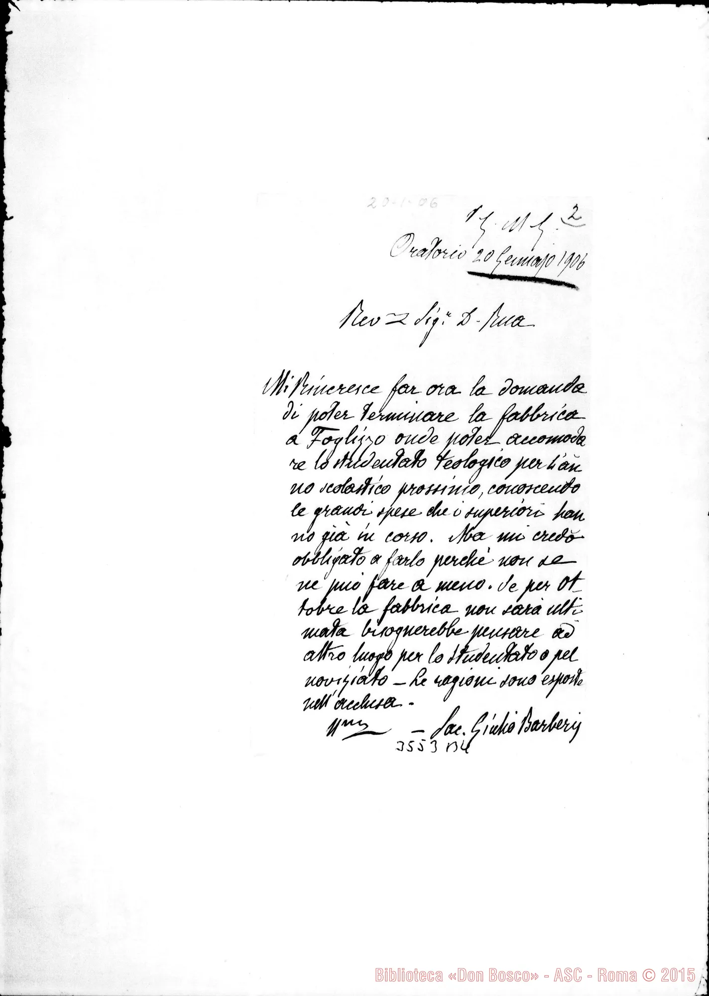 Fotogramma B 4 — Don Giulio Barberis-Don Rua. Torino, 20-01-1906