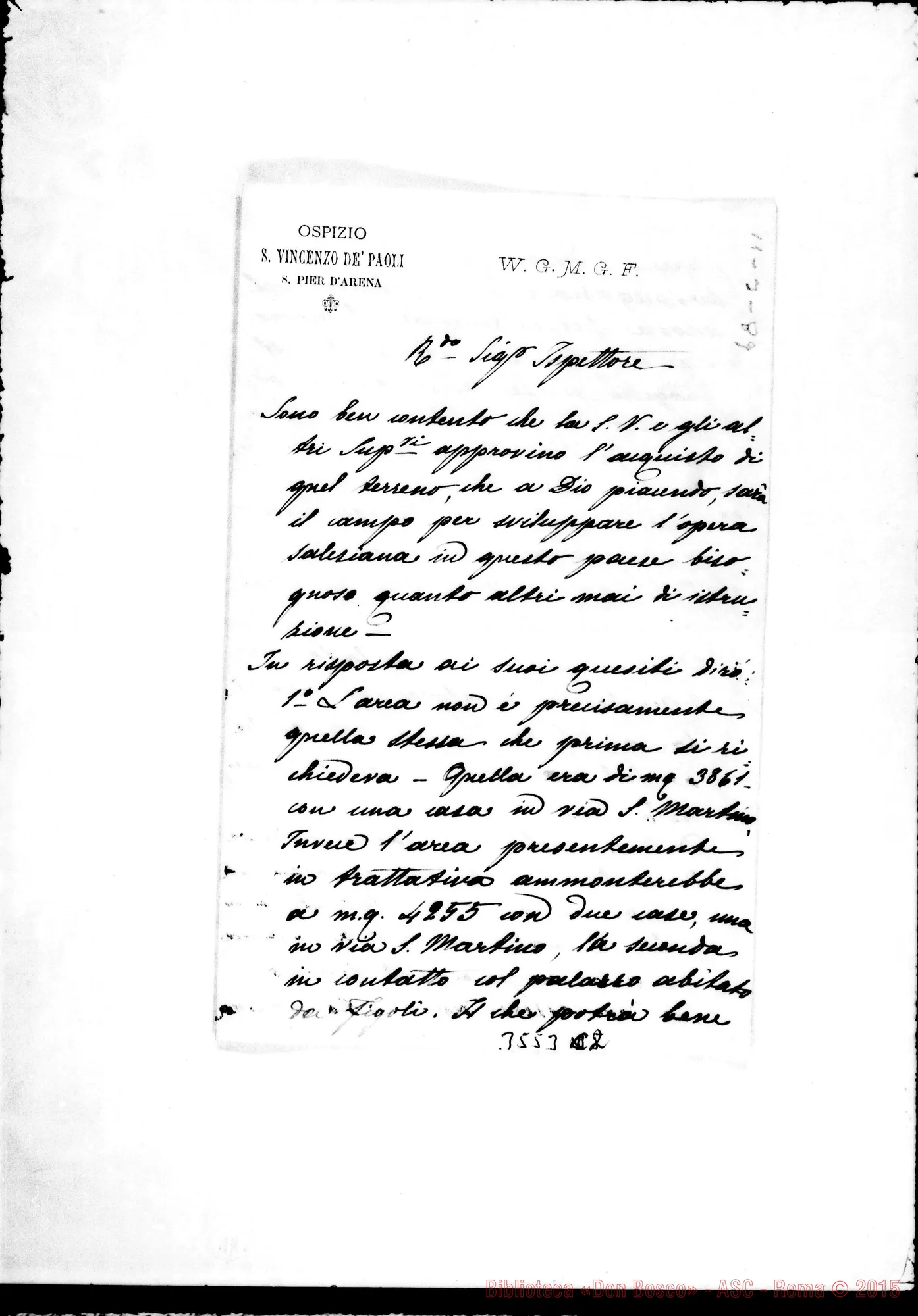 Fotogramma C 2 — Don Marenco-Ispettore. Sampierdarena, 11-03-1889