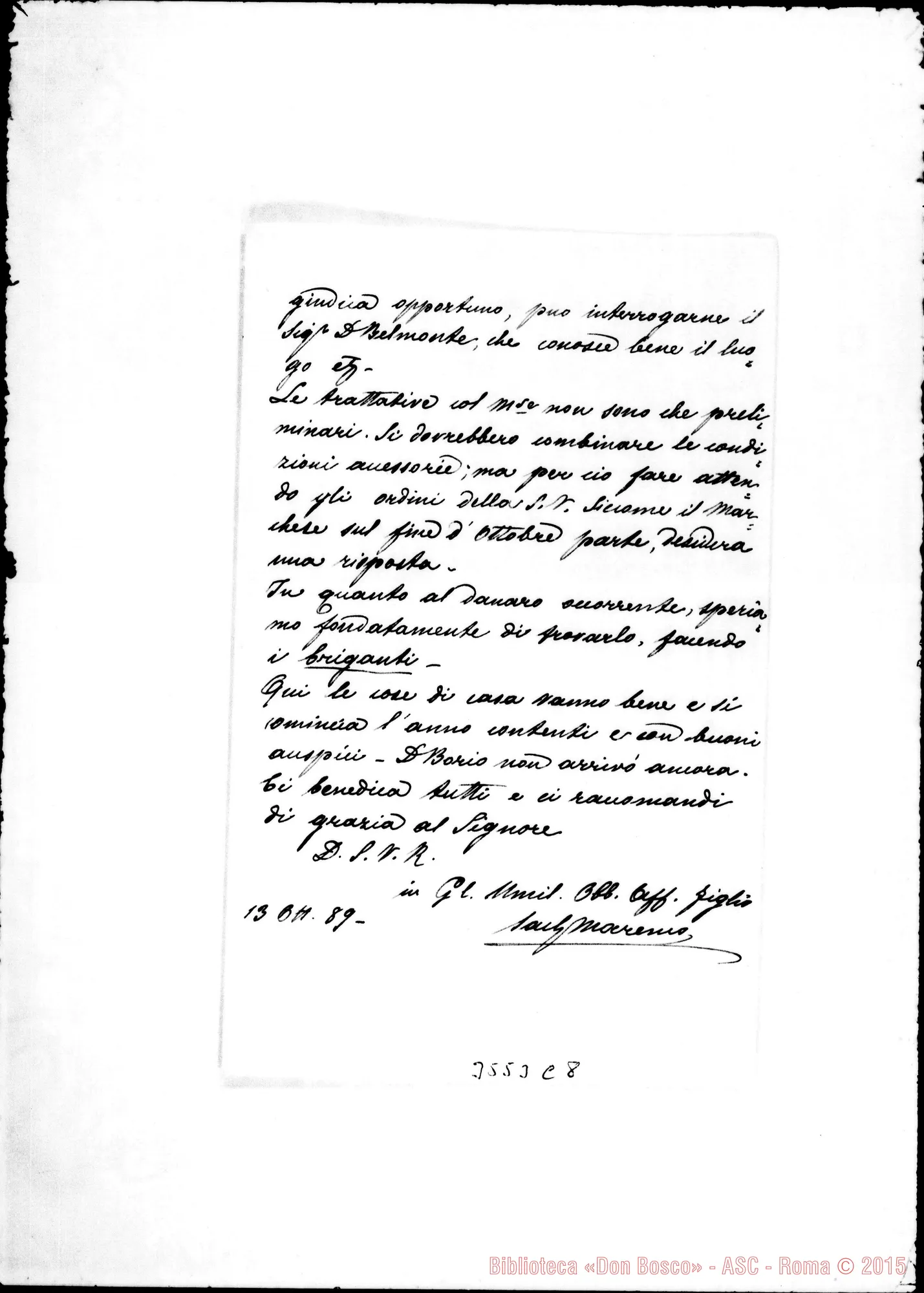 Fotogramma C 8 — Don Marenco-Don Rua. Sampierdarena, 13-10-1889