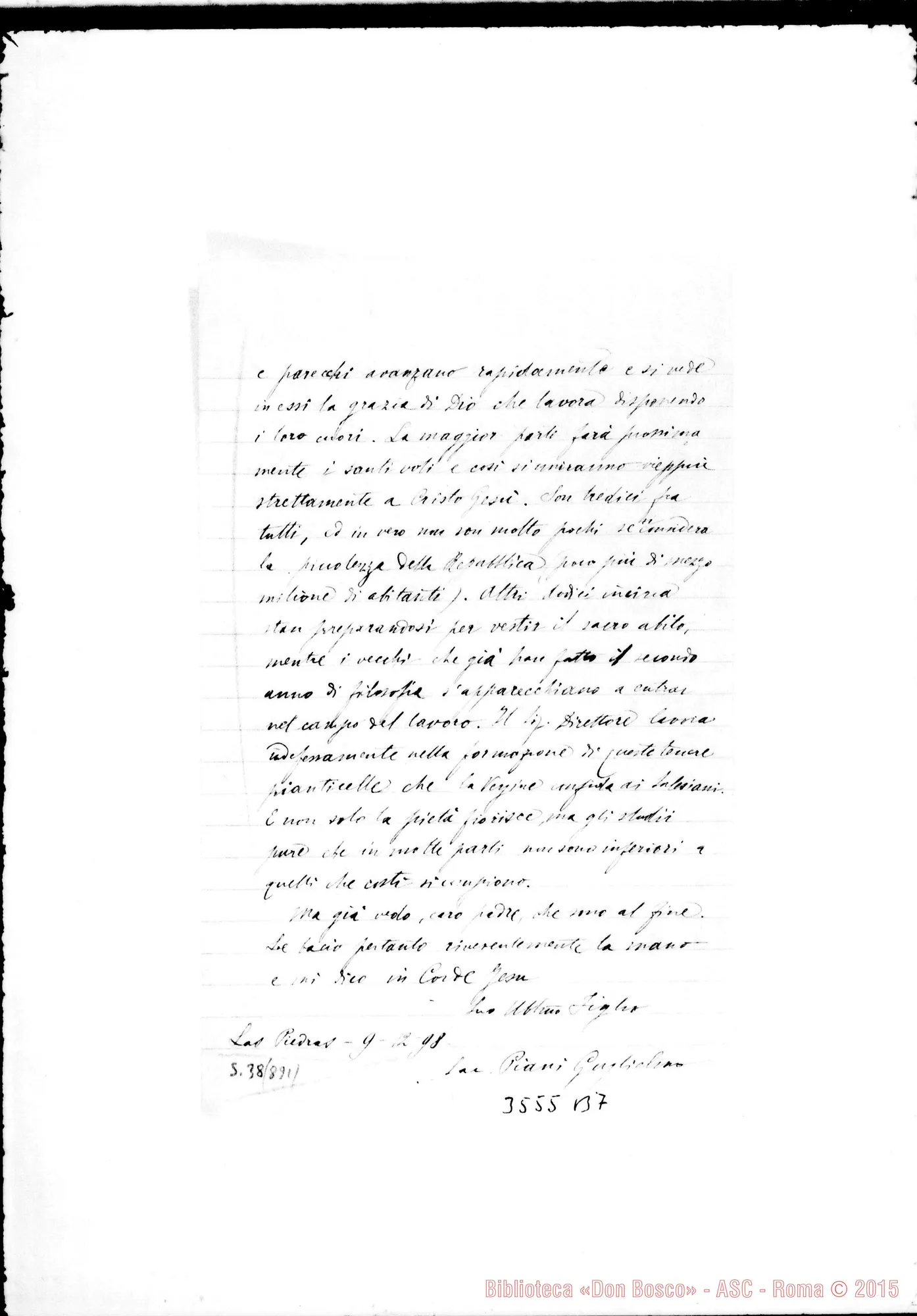 Fotogramma B 7 — Don Piani Guglielmo-Don Barberis. Las Piedras, 9-12-1898