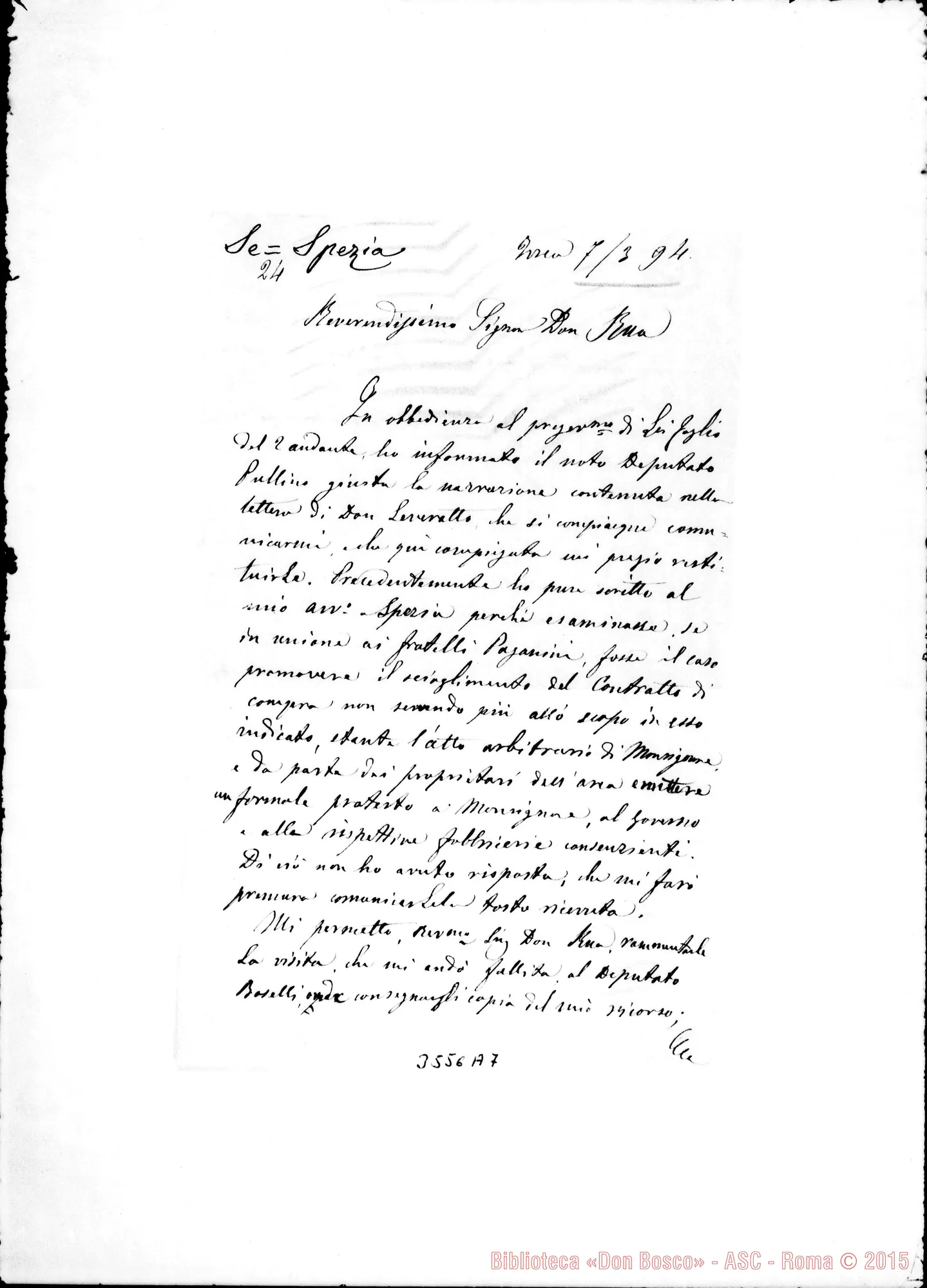 Fotogramma A 7 — Ch. Giuseppe Bruschi-Don Rua. Ivrea, 7-03-1894