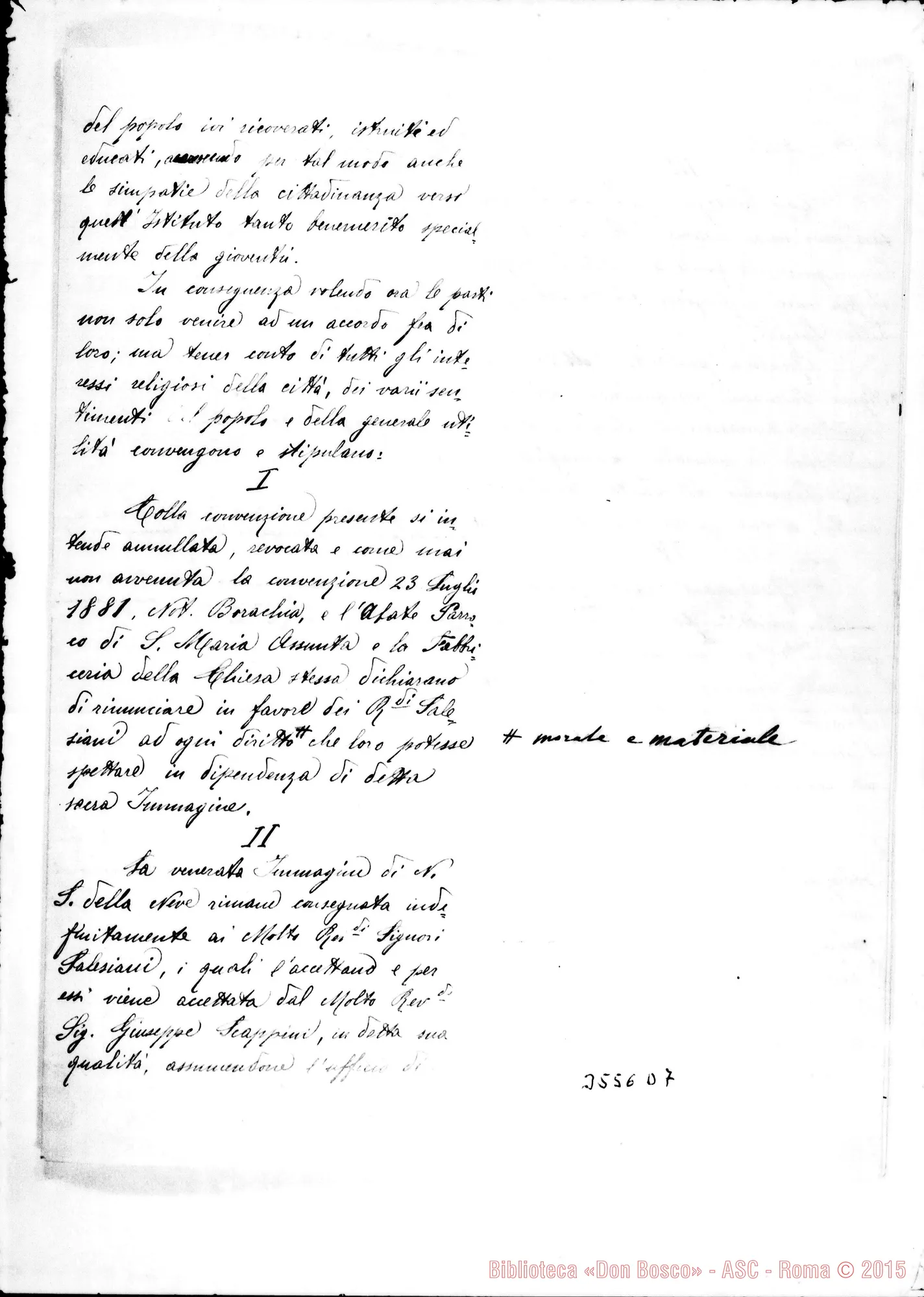 Fotogramma D 7 — Progetto di convenzione, il 29-12-1896