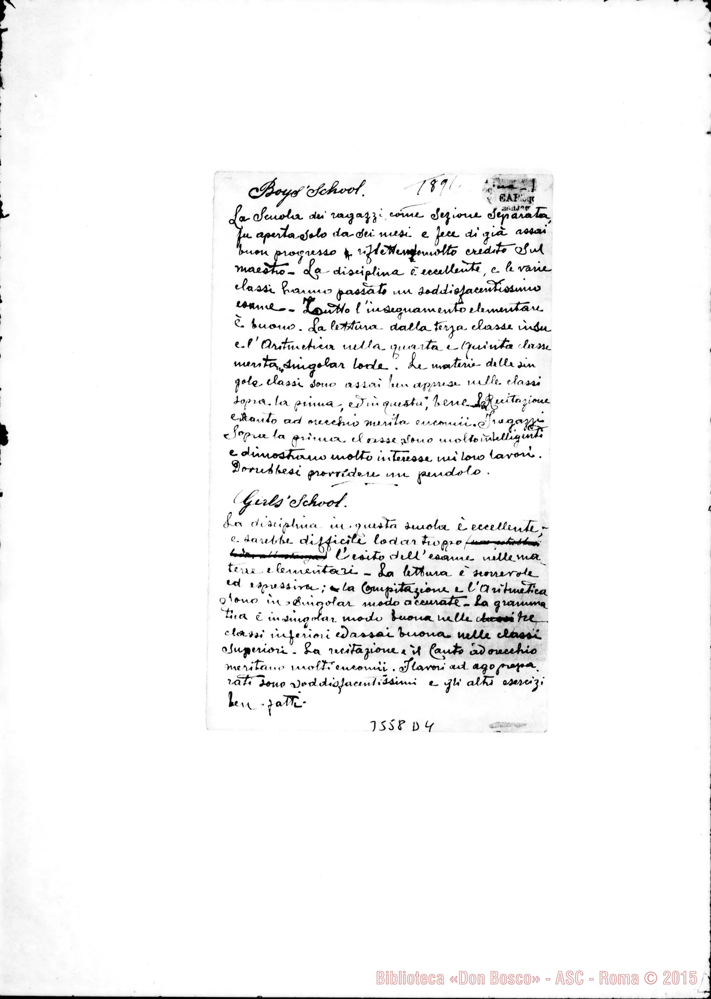 Fotogramma D 4 — Ritaglio di giornale E manoscritto
