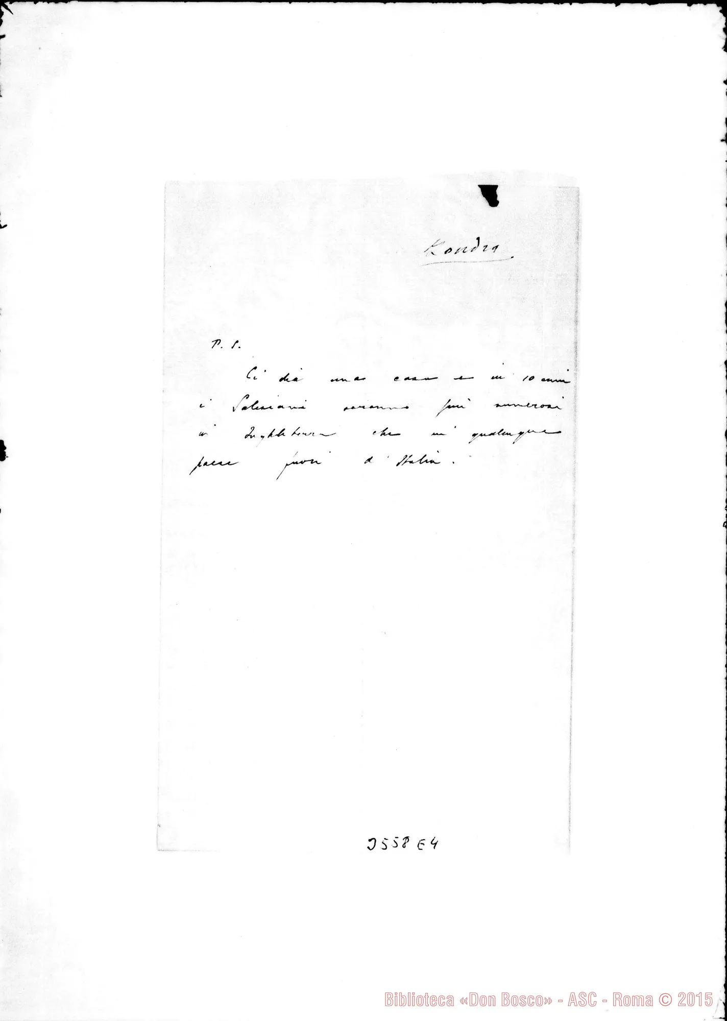 Fotogramma E 4 — Don Macey-Don Rua. London, 22-04-1894. All. pianta