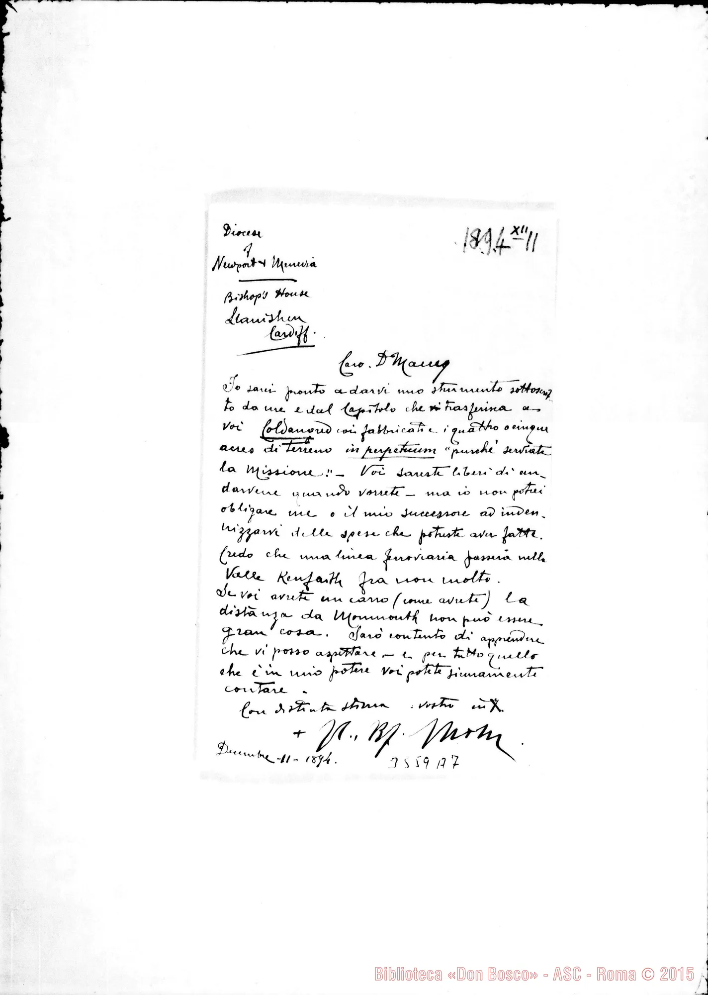 Fotogramma A 7 — Giovanni Batt. Vesc.-Don Macey, 1’11-12-1894