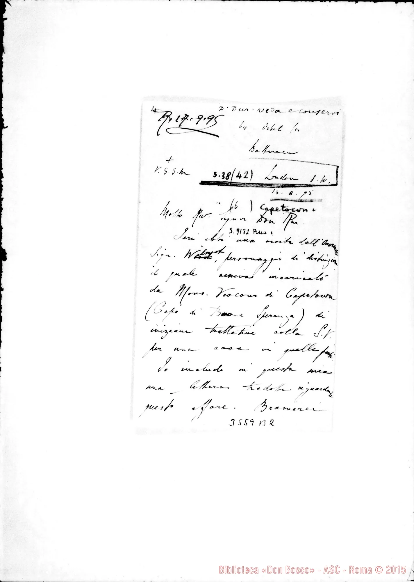 Fotogramma B 2 — Don Macey-Don Rua. London, 13-08-1895