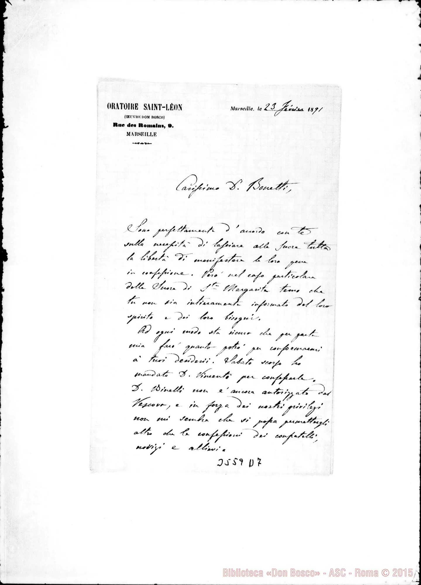 Fotogramma D 7 — Don Paolo Albera-Don Bonetti. Marsiglia, 23-02-1891