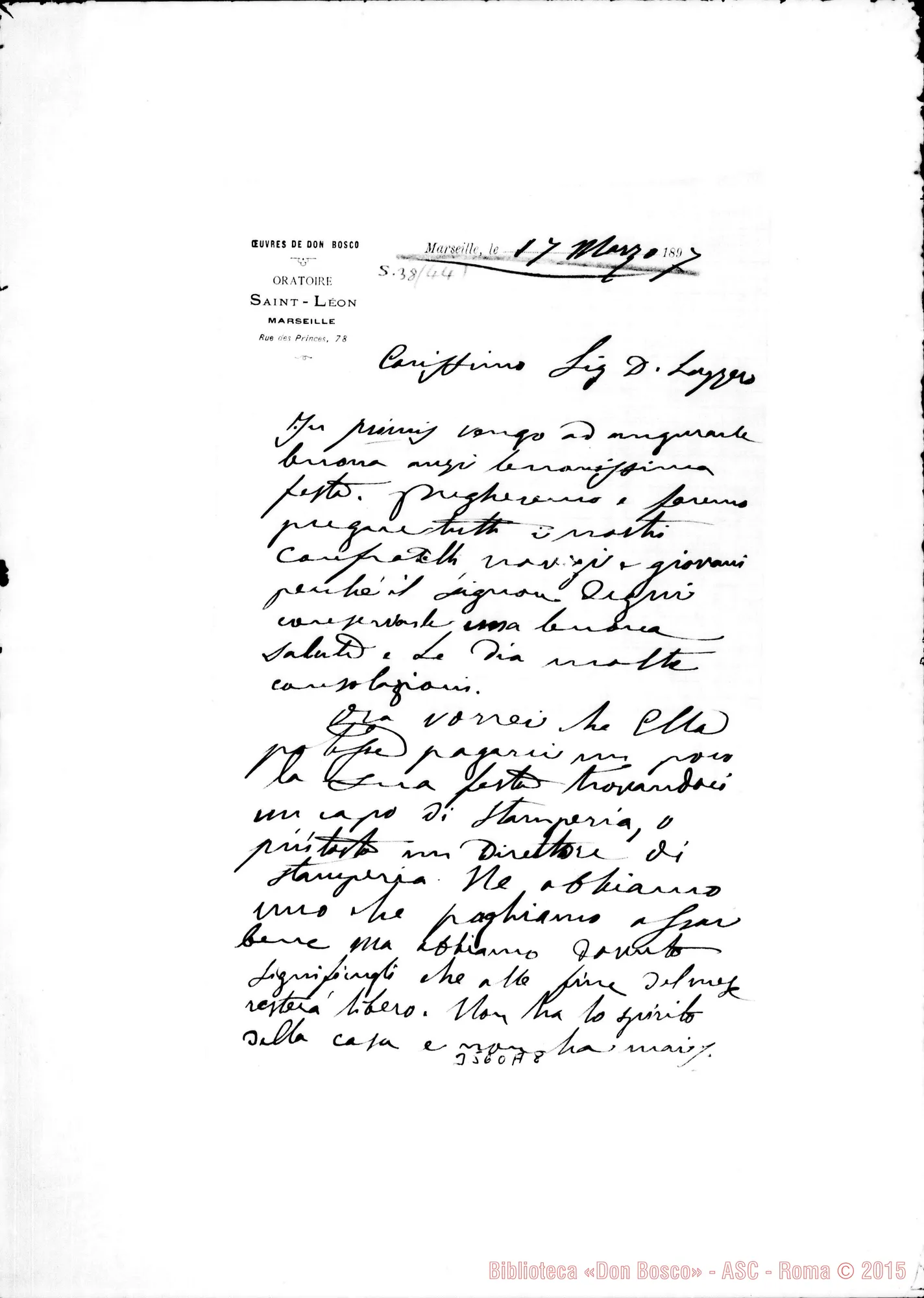 Fotogramma A 8 — Don Bologna-Don Lazzero. Marseille, 17-03-1897