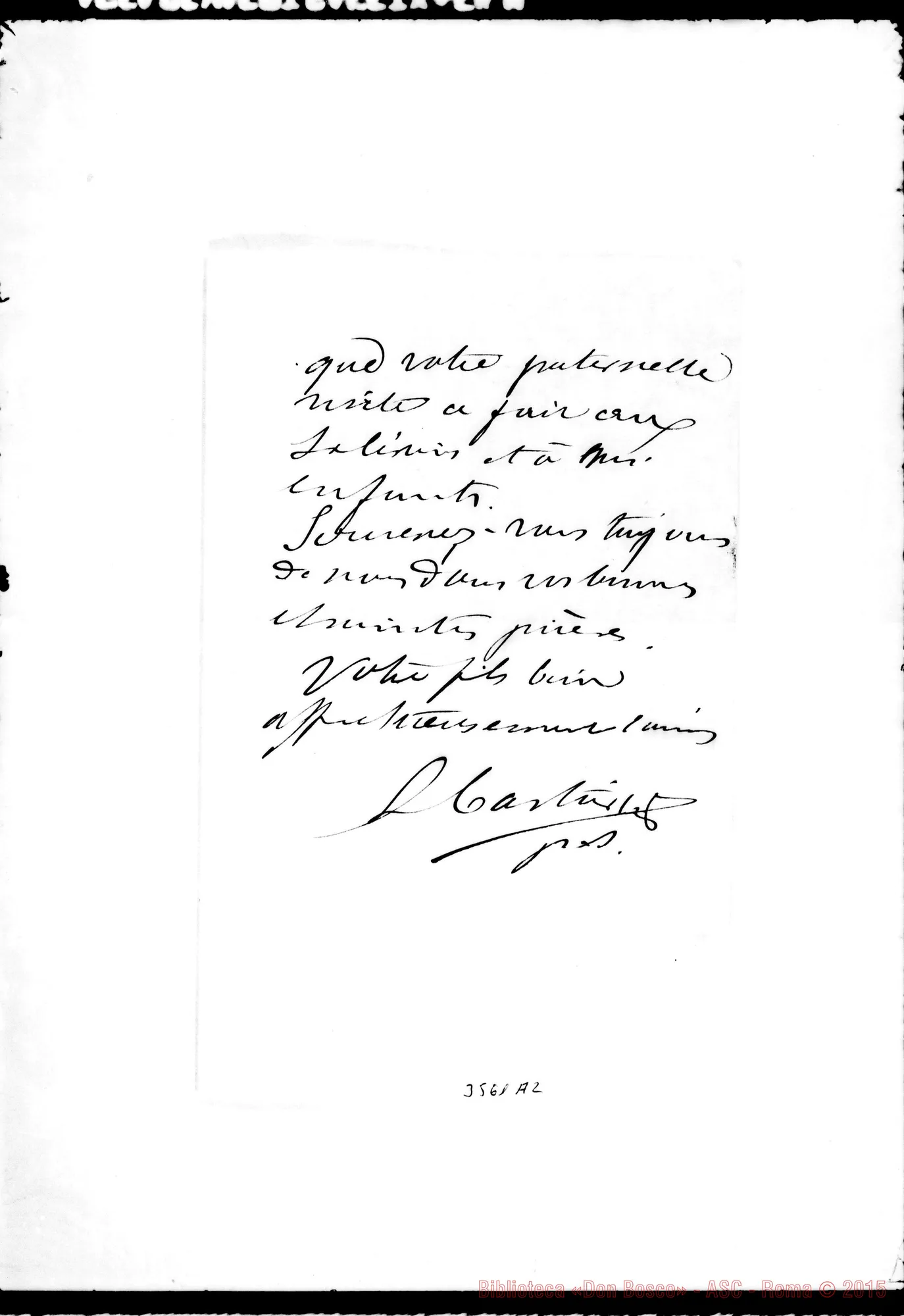 Fotogramma A 2 — Don Luigi Cartier-Cher Pére. Nice, 21-04-1891 Autogr. Rua
