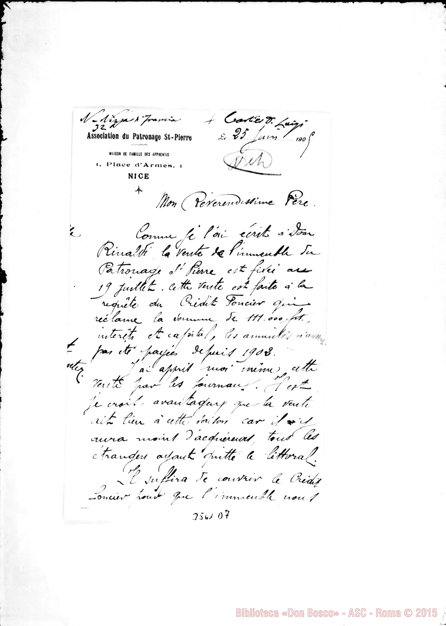 Fotogramma D 7 — Don Luigi Cartier-Révérend Pére. Nice, 25-06-1905