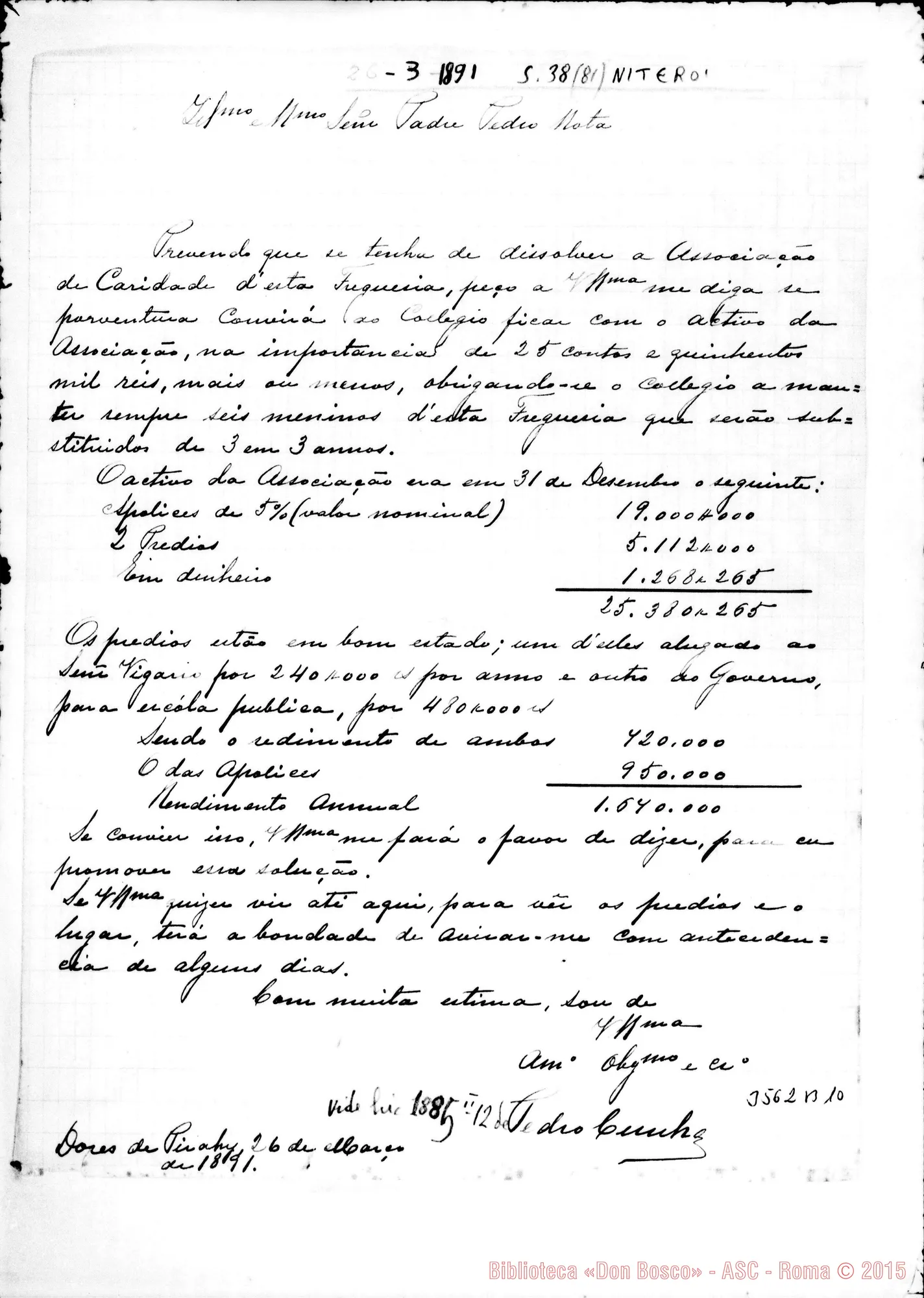 Fotogramma B 10 — Pedro Cunha-Don Rota, il 26-03-1891