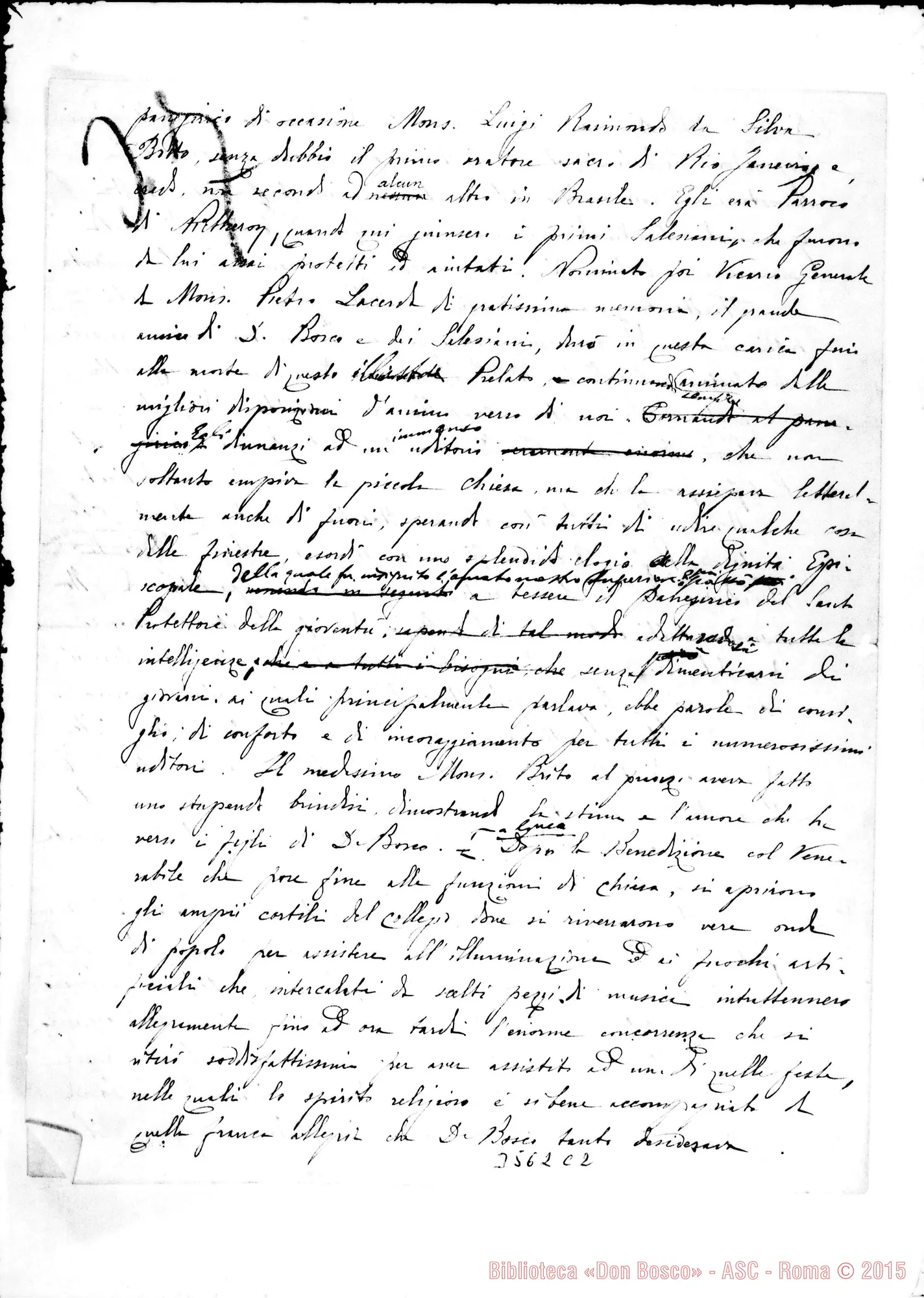 Fotogramma C 2 — Don Pietro Rota-Direttore. Niterói, 1-08-1893 Autogr. Rua