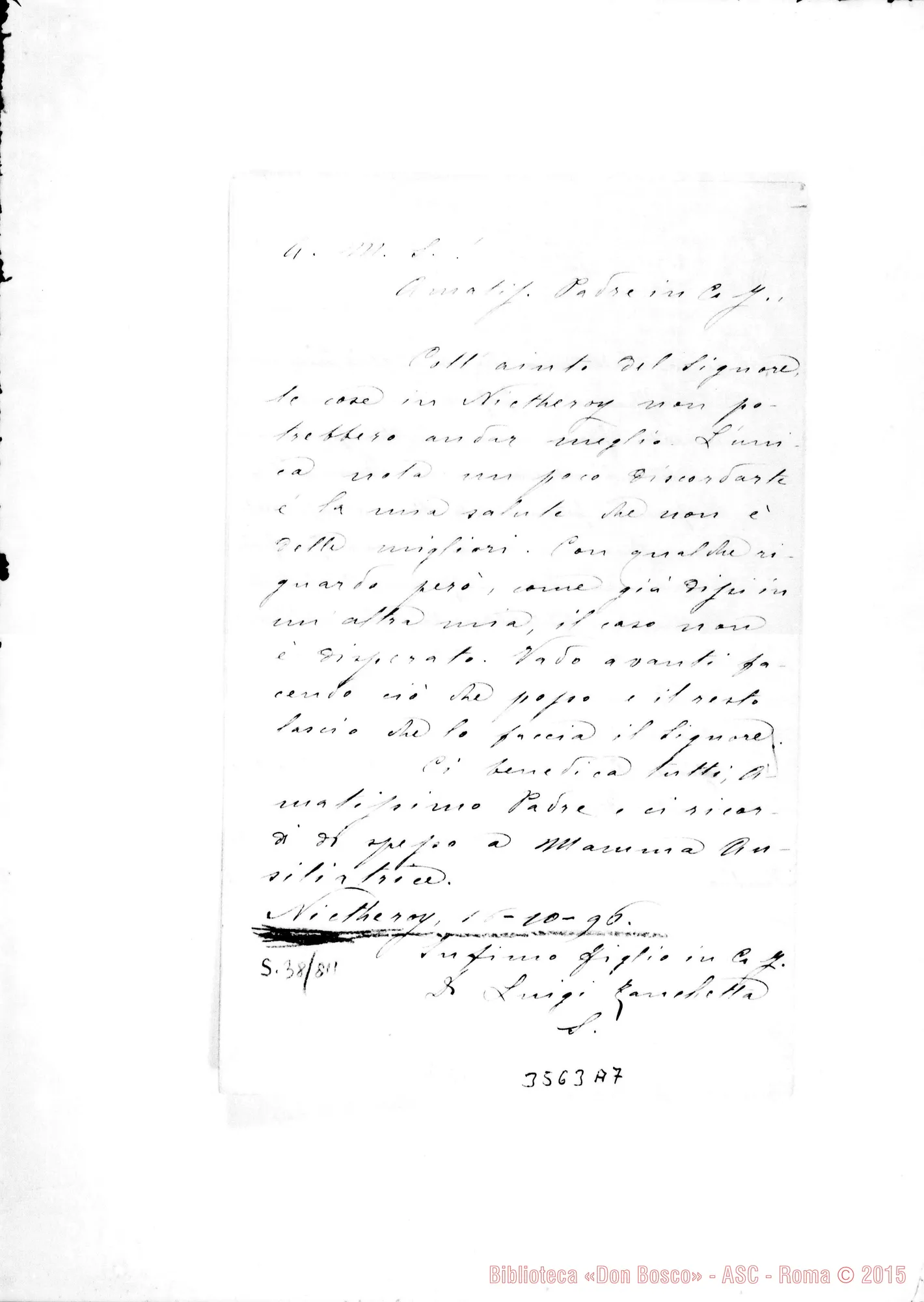 Fotogramma A 7 — Don Zanchetta-Amat.mo Padre. 18-10-1896