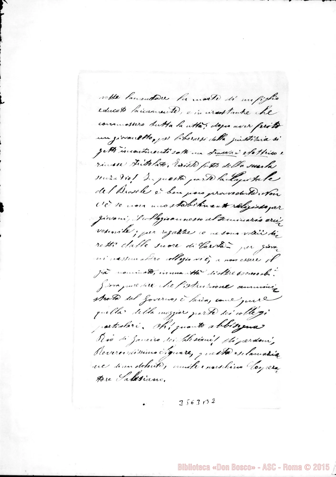 Fotogramma B 2 — Dott. Peixoto Fortuna-Don Rua, il 16-10-1896 Autogr. Rua