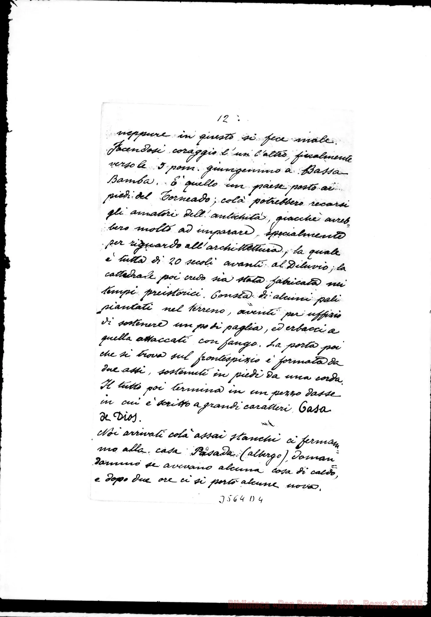 Fotogramma D 4 — Ch. Giuseppe Taricco-Direttore. Quito, 20-02-1890