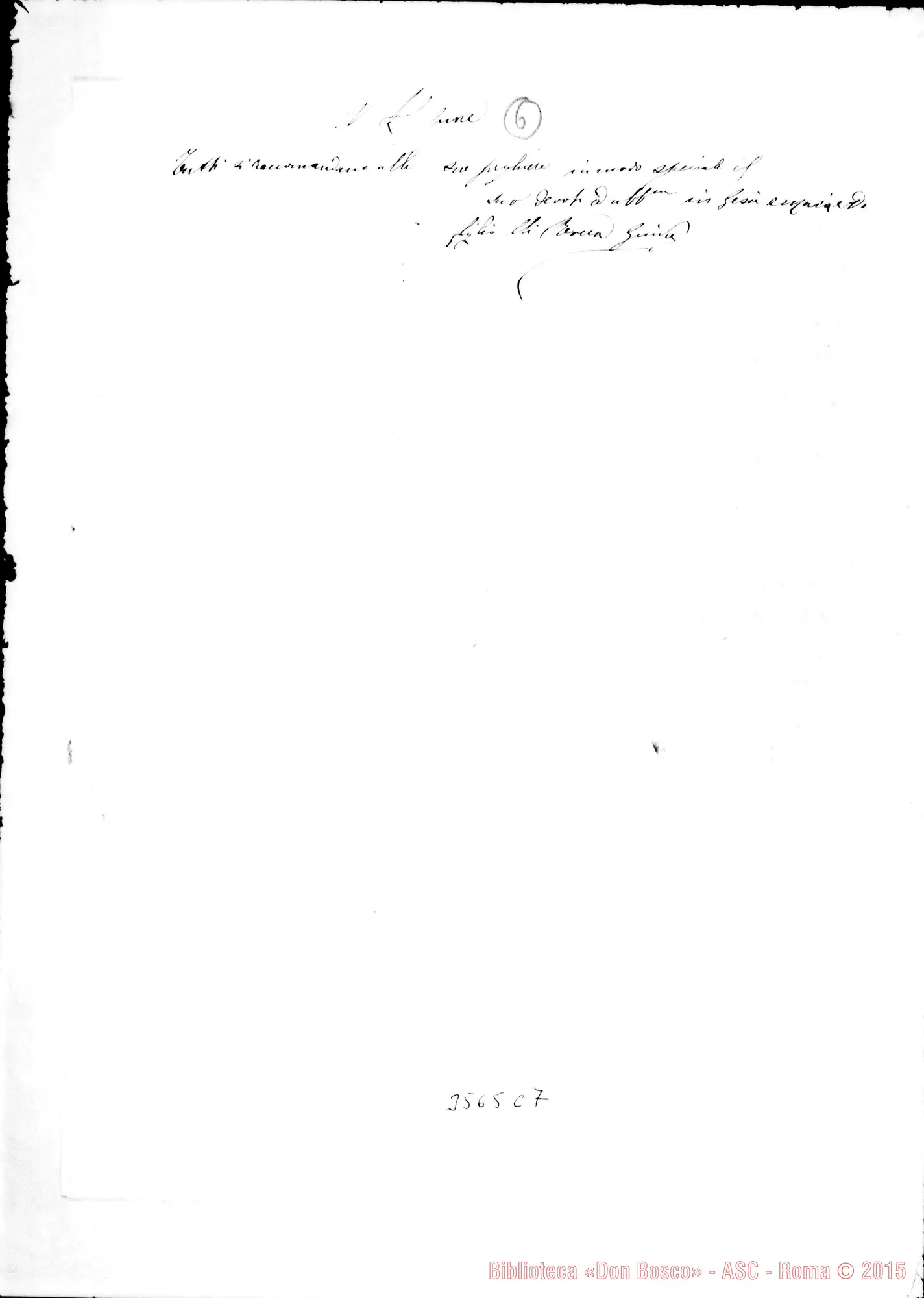 Fotogramma C 7 — Ch. Guido Rocca-Don Rua. Quito, 12-12-1891 Autogr. Rua