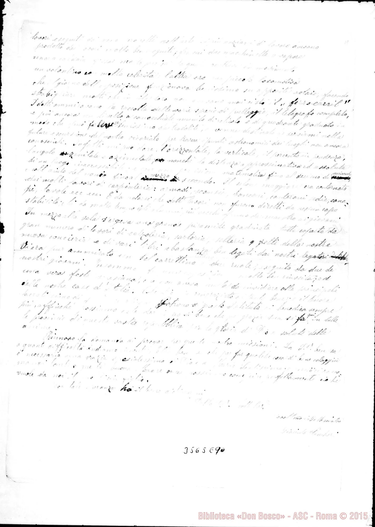 Fotogramma E 9 — Coad. Giacinto Pancheri-Ispettore. Quito, 30-01-1894 Autogr. Rua