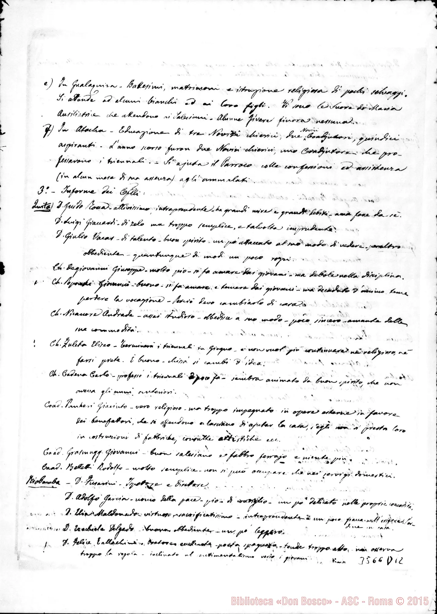 Fotogramma D 12 — Don Fusarini-Don Rua. Quito, 25-02-1905