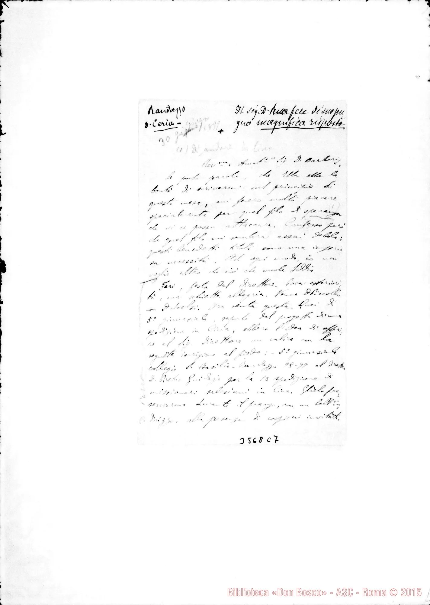 Fotogramma C 7 — Lettera A Don Barberis
