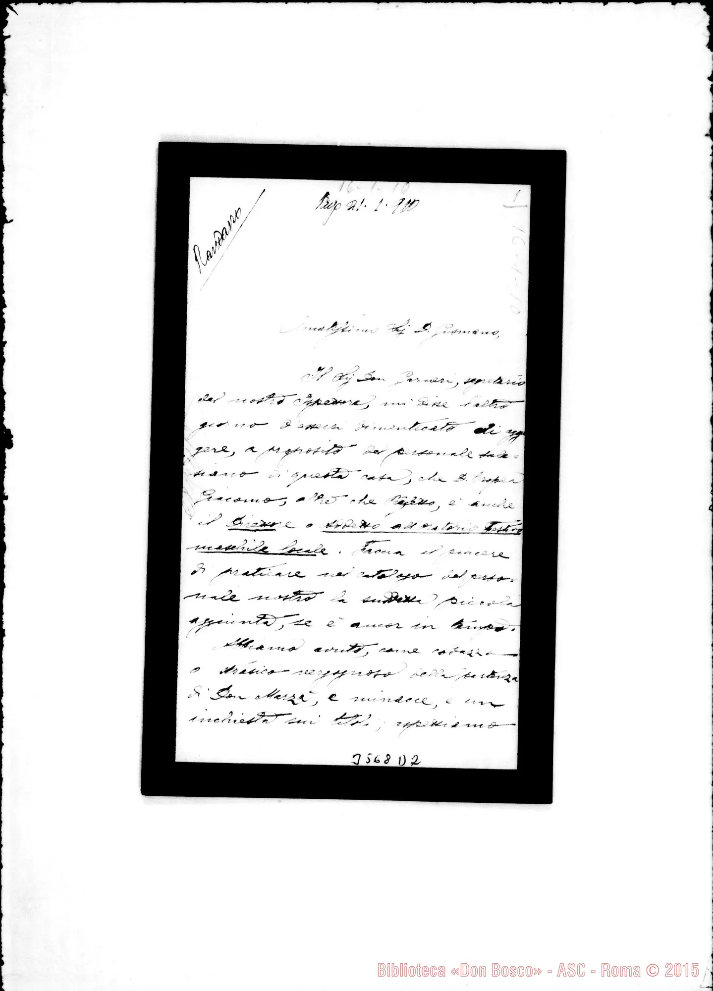 Fotogramma D 2 — Don Angeleri-Don Gusmano. Randazzo, 16-01-1910