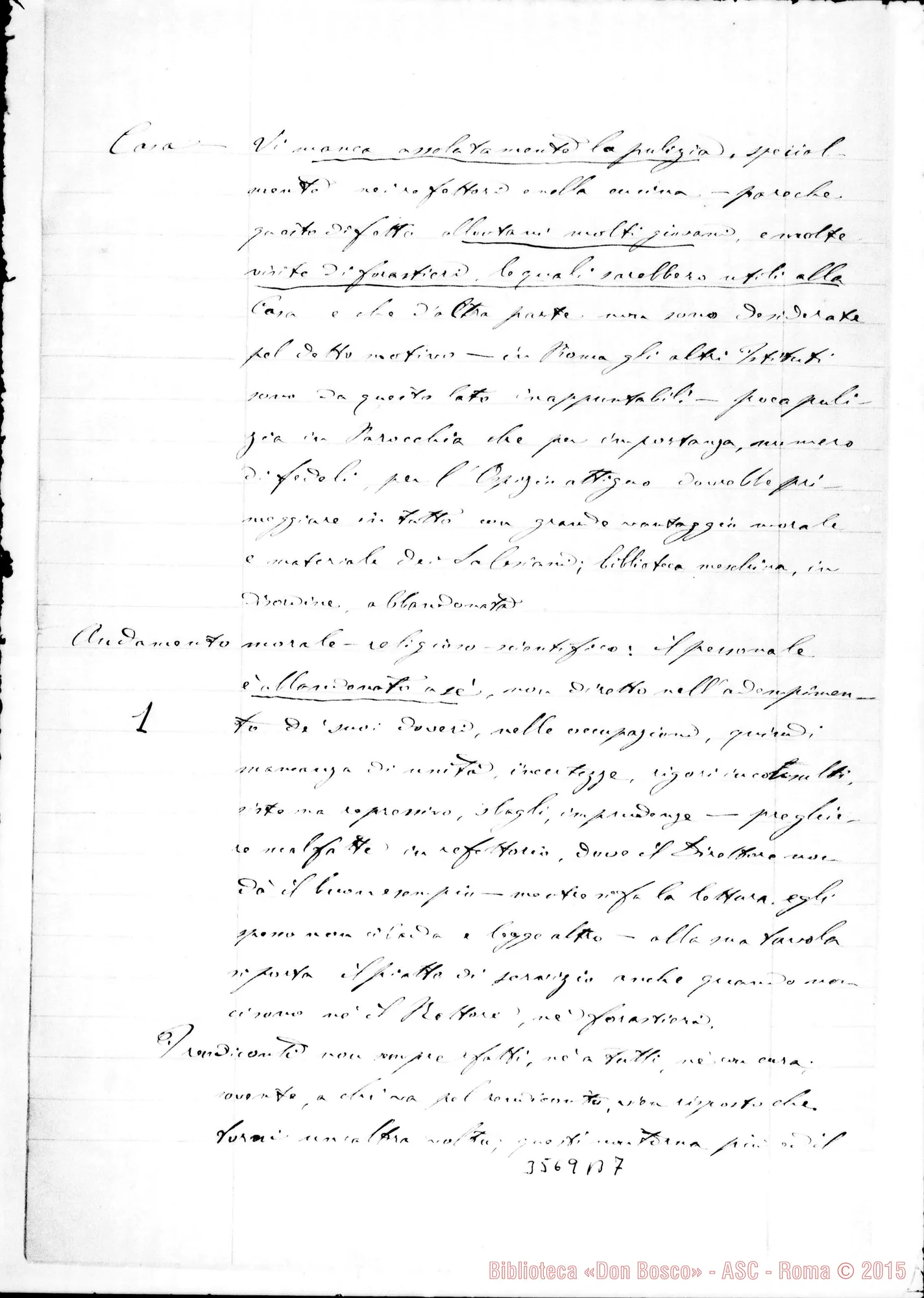 Fotogramma B 7 — Relazione sull’Ospizizo del Sacro Cuore. Agosto 1898