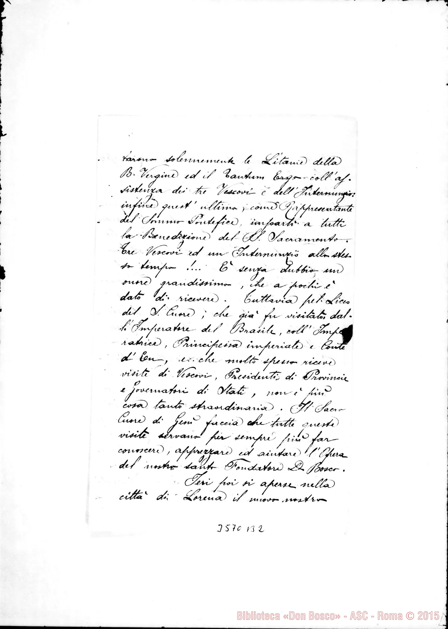 Fotogramma B 2 — Ch. Carlo Graglia-Don Rua. San Pablo, 4-03-1890