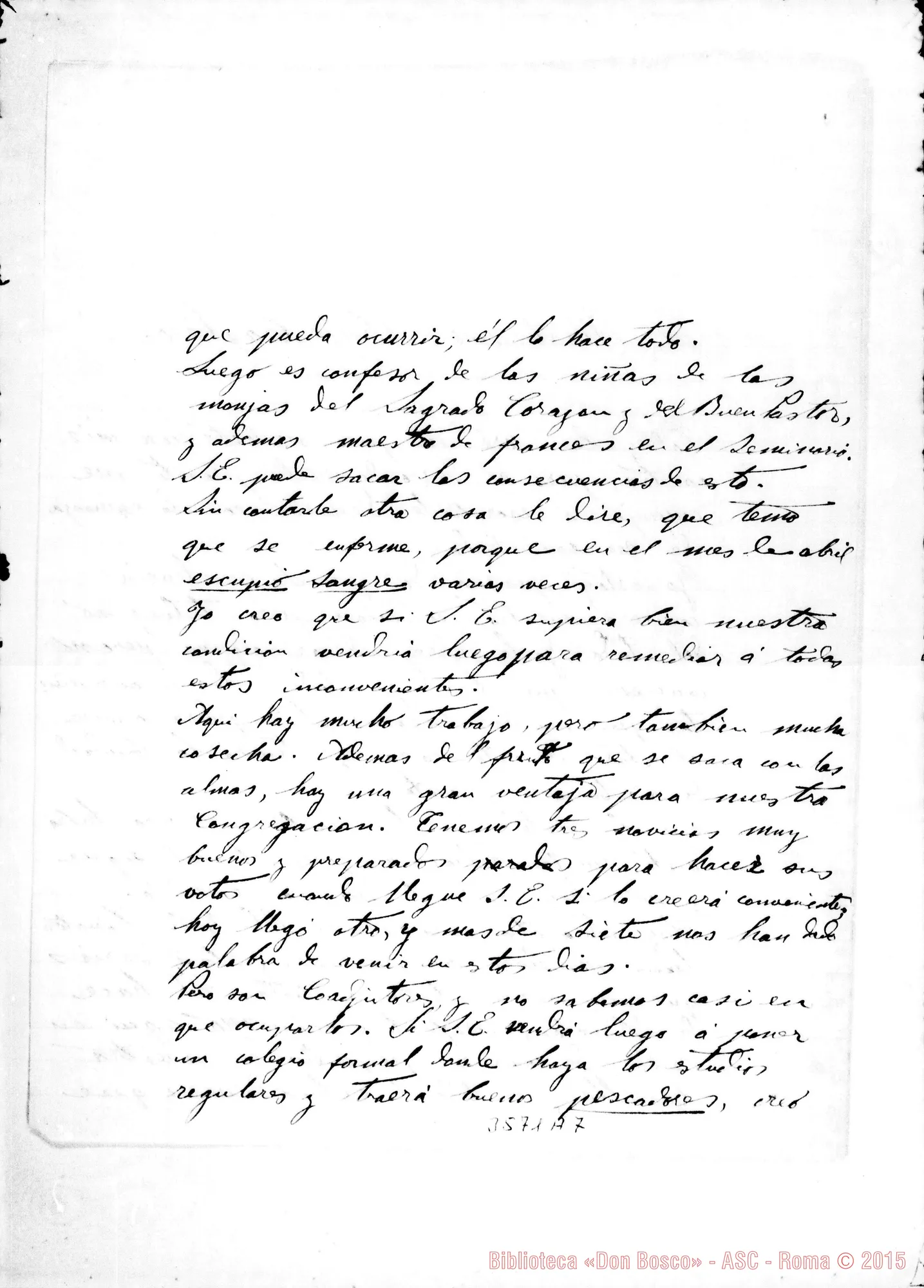 Fotogramma A 7 — Don Vicente Gioia-Mons. Cagliero. Talea, 3-05-1889
