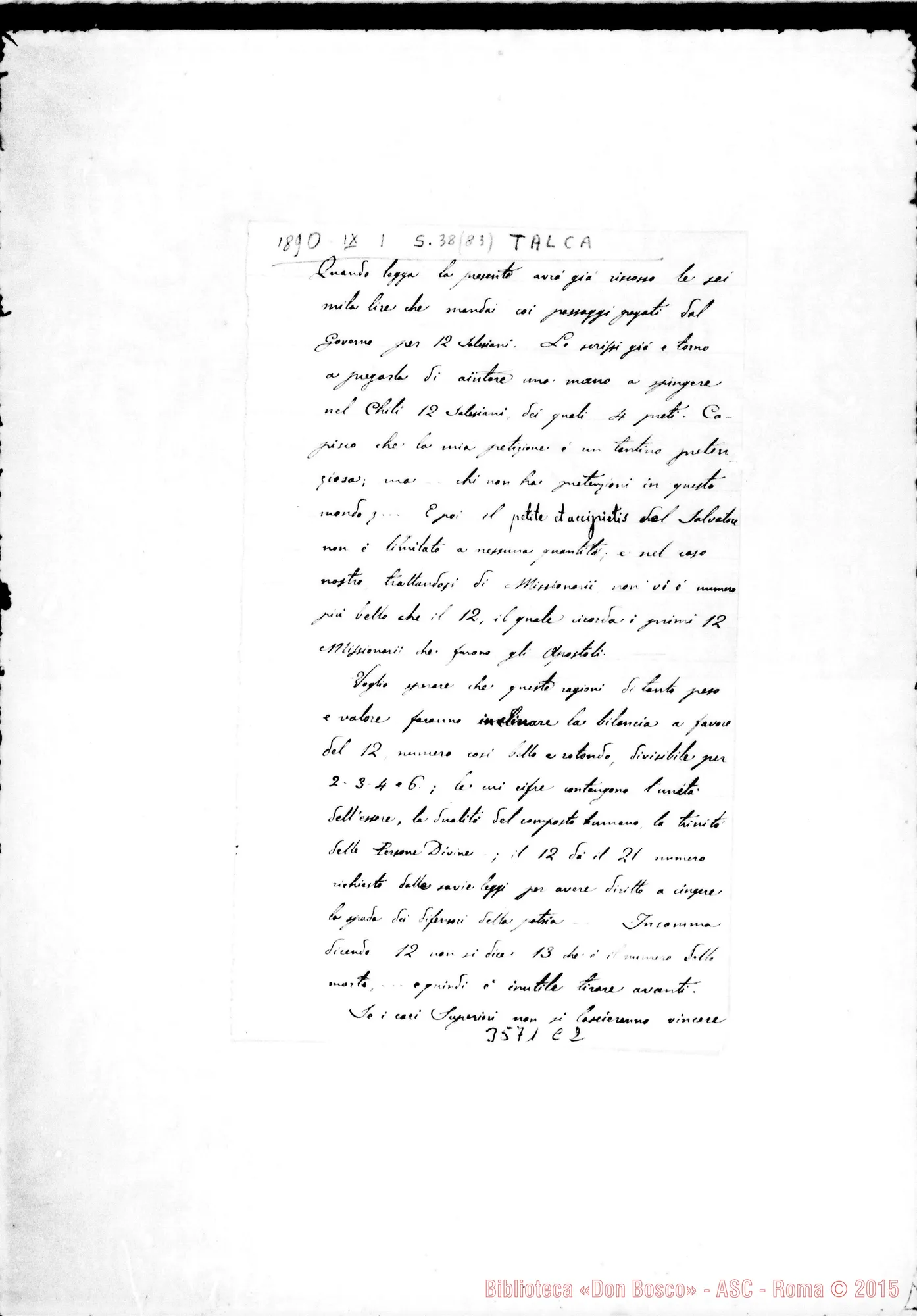 Fotogramma C 2 — Don Domenico Tomatis-Don Lazzero. Talea, 1-09-1890