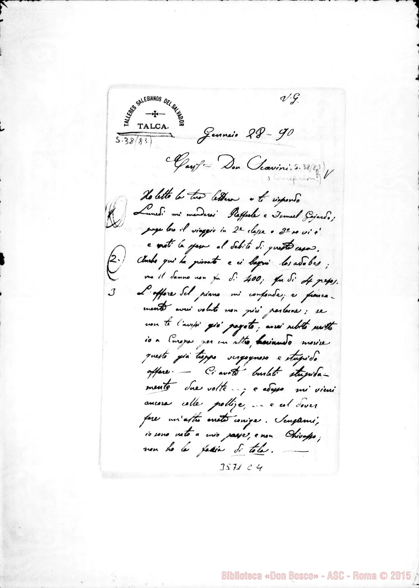 Fotogramma C 4 — Don Tomatis-Don Scavini. Talea, 28-01-1890