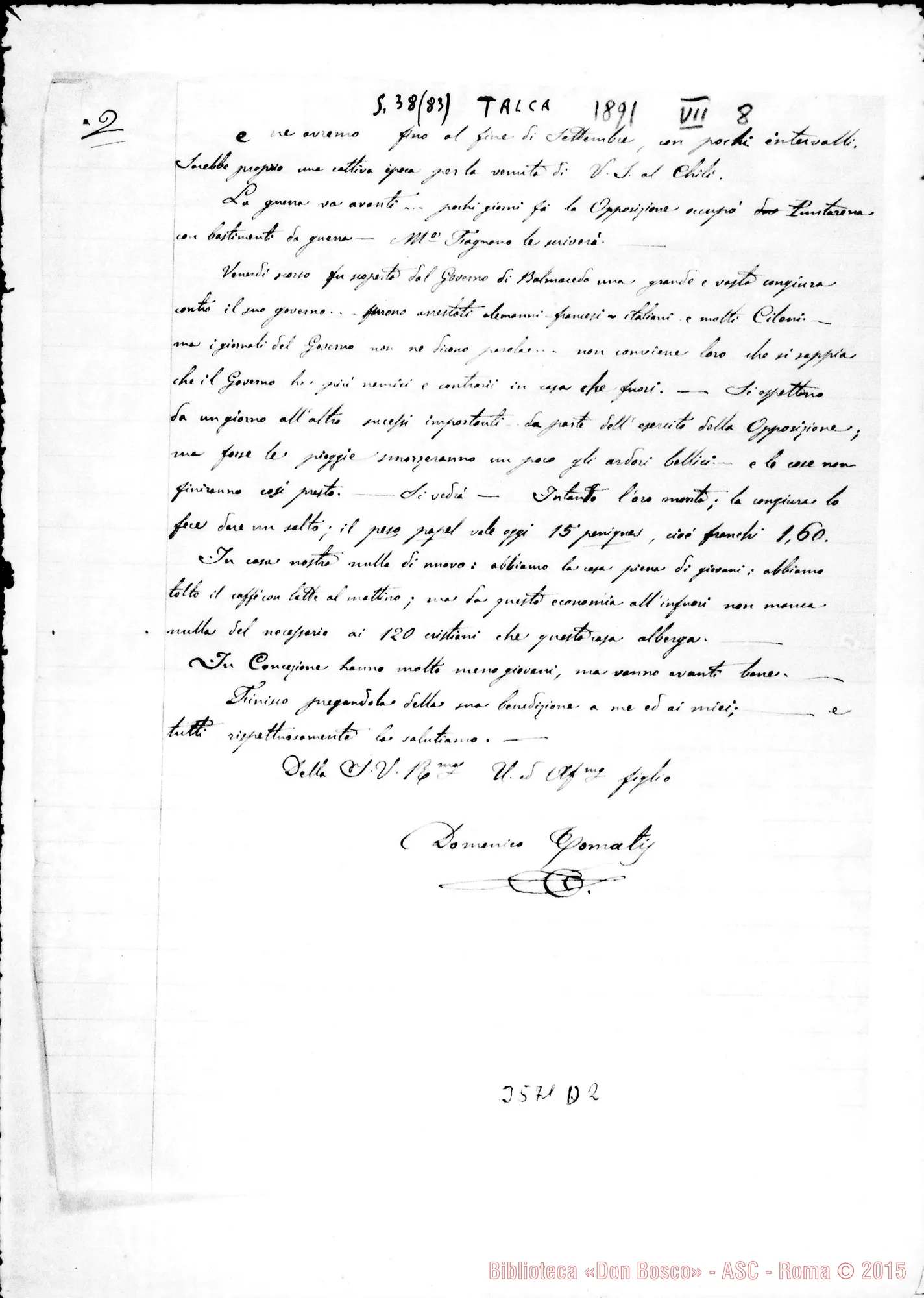 Fotogramma D 2 — Don Tomatis-Monsignore. Talea, 8-07-1891