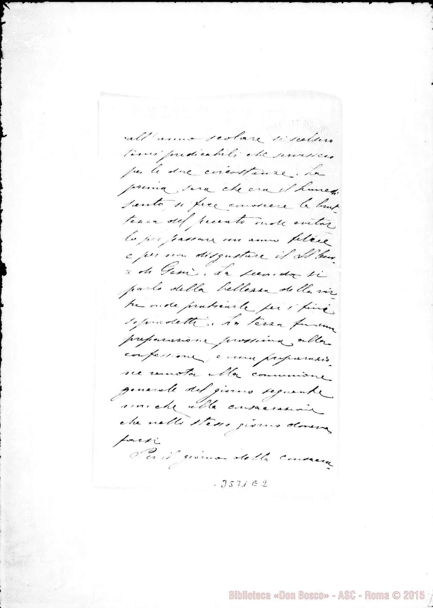 Fotogramma E 2 — Don Silvio Romoli-Don Rua. Talea, 5-04-1901 Autogr. Rua
