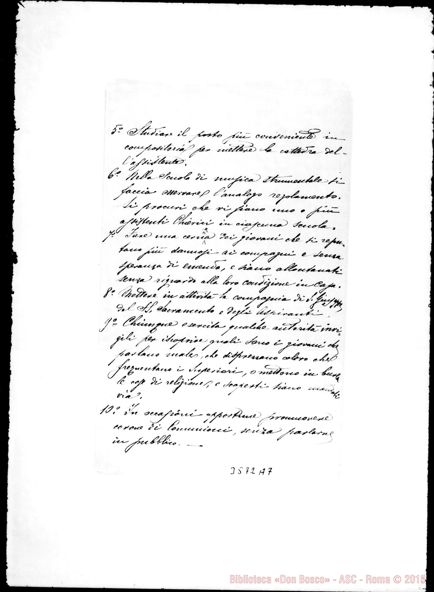Fotogramma A 7 — Punti per il Capitolo della Casa: sulla tipografia. Die. 1893