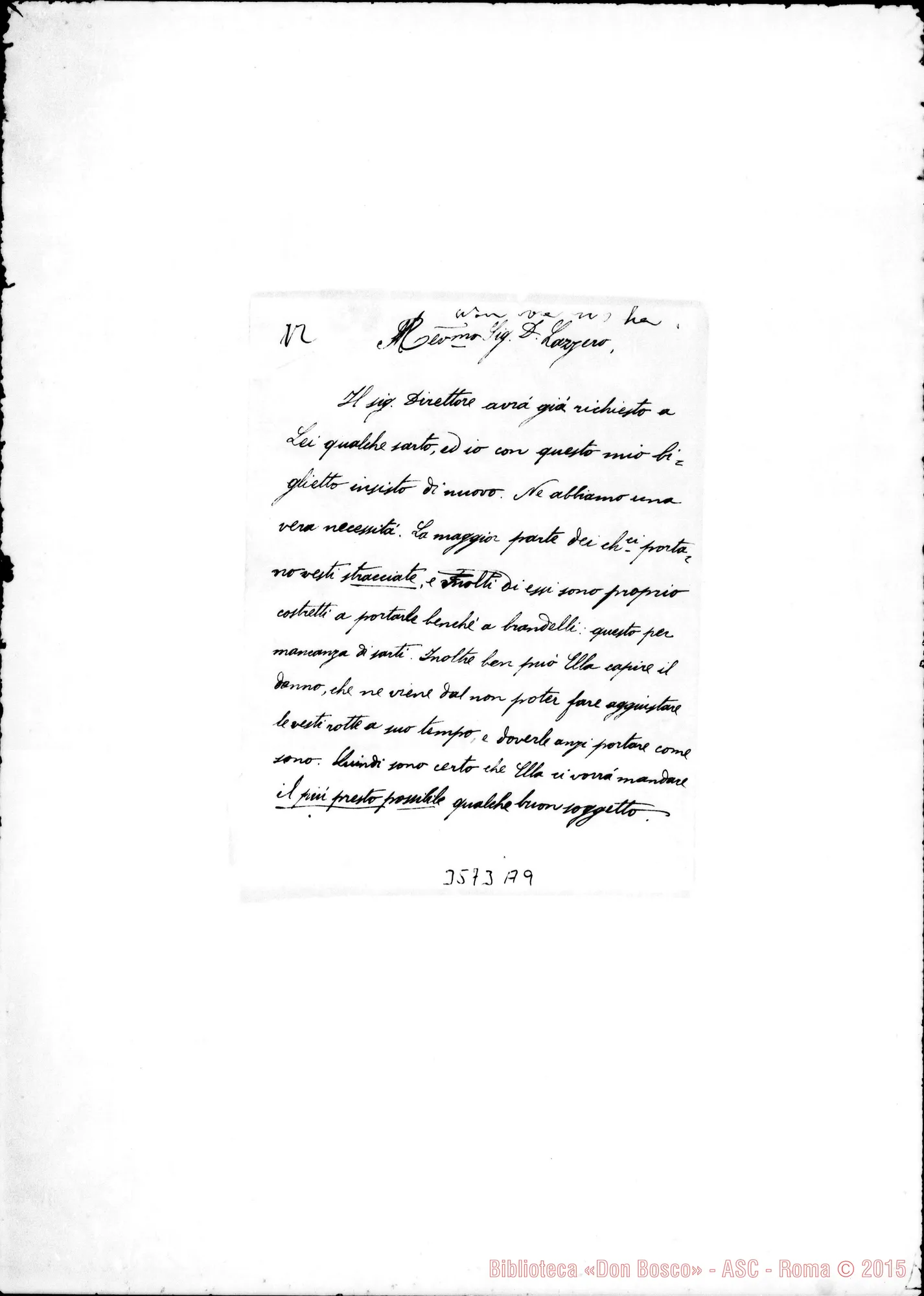 Fotogramma A 9 — Don Farina Gerolamo-Don Lazzero. Valsalice, 11-01-1896