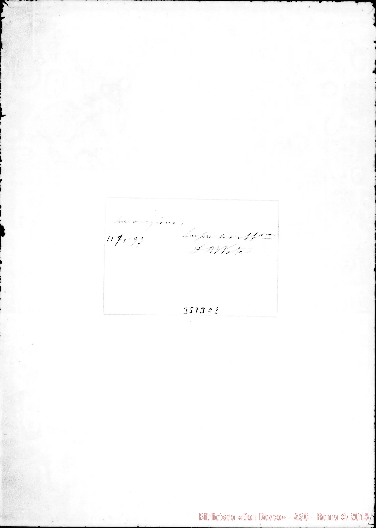Fotogramma C 2 — Don Michele Vota-Don Lazzero. Valsalice, 11-01-1897