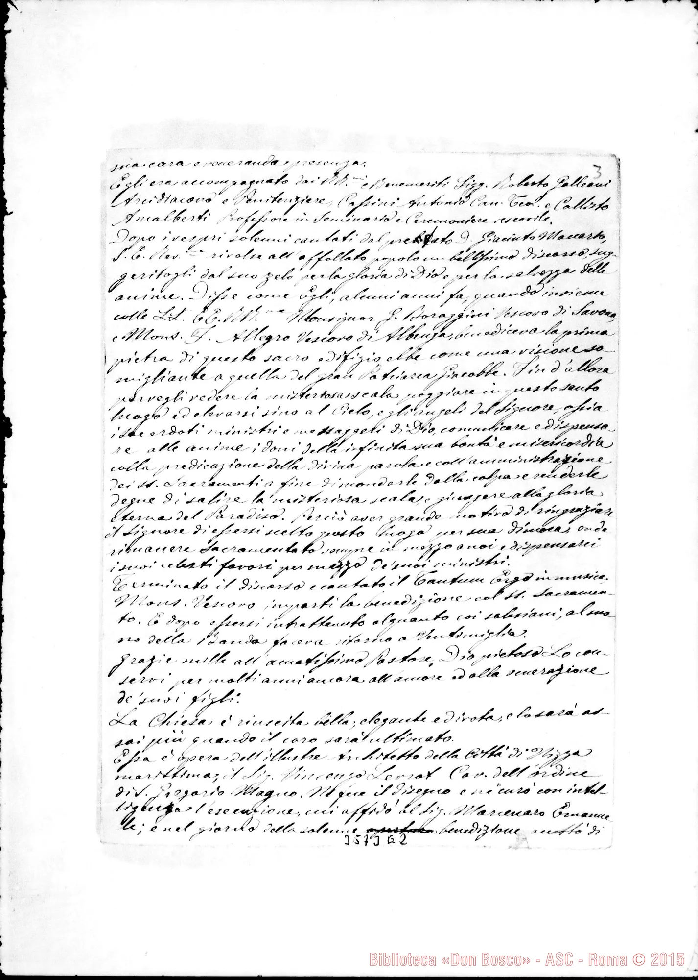 Fotogramma E 2 — Benedizione della nuova chiesa A Maria Ausiliatrice. Genn. 1888