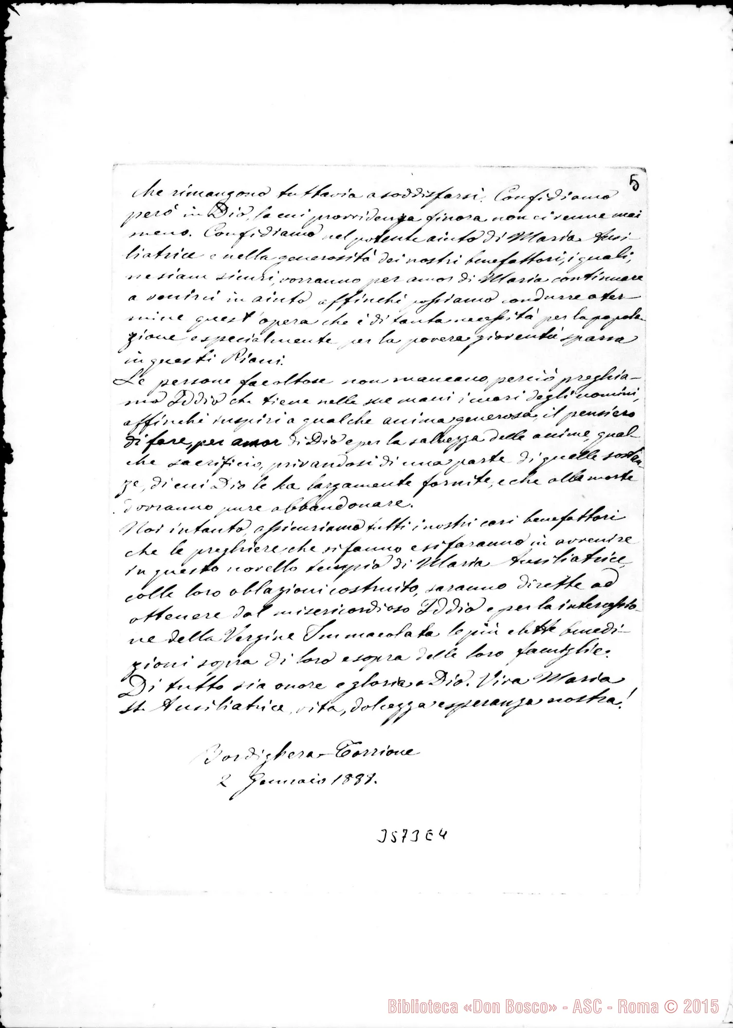 Fotogramma E 4 — Benedizione della nuova chiesa A Maria Ausiliatrice. Genn. 1888