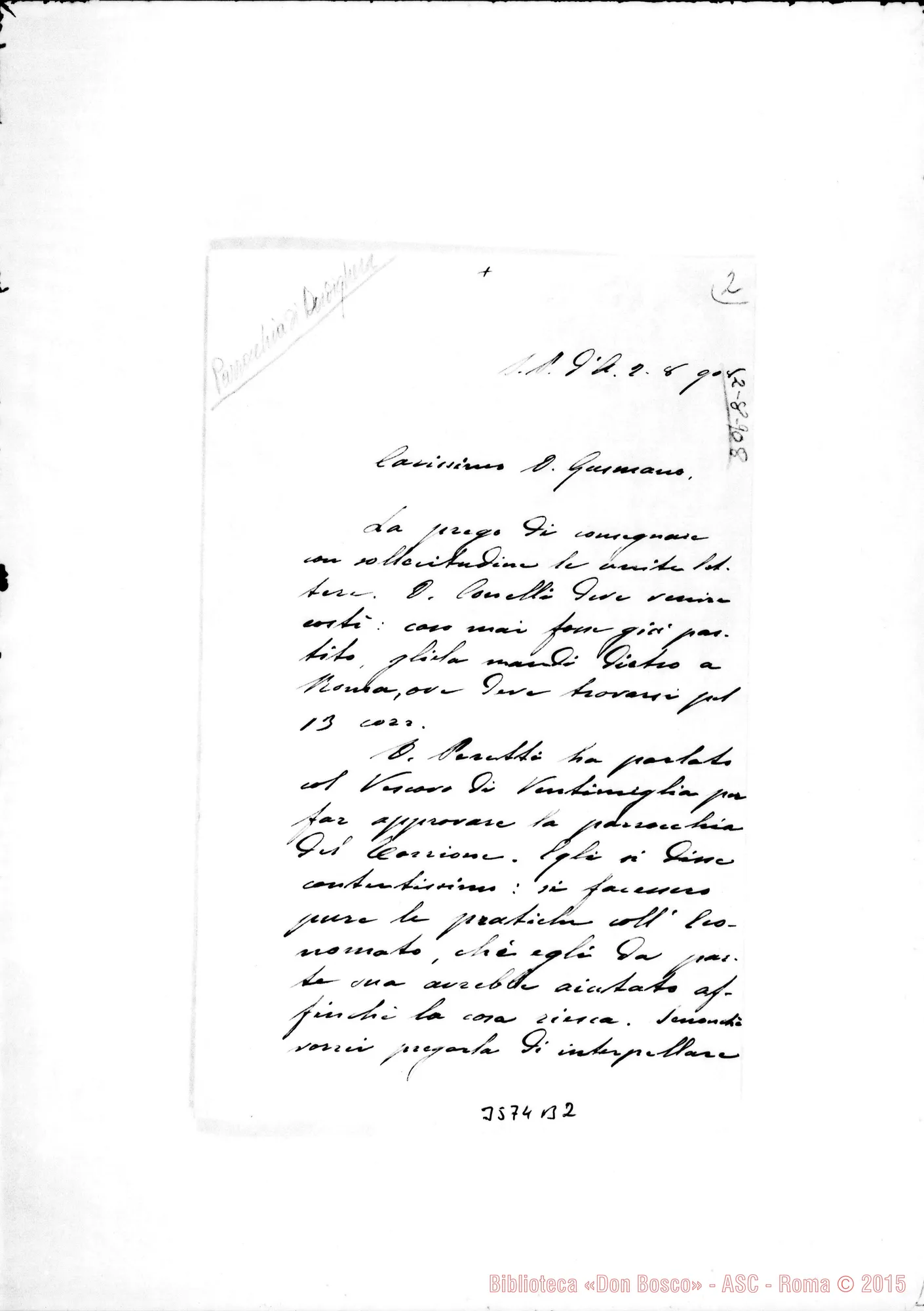 Fotogramma B 2 — Don Tommaso Laureri-Gusmano Don Calogero. Sampierdarena, 2-08-1908